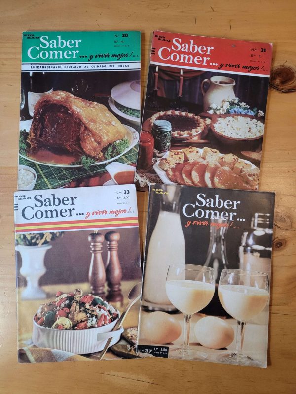Pack revistas SABER COMER… Y VIVIR MEJOR, años 60s/70s (x4)