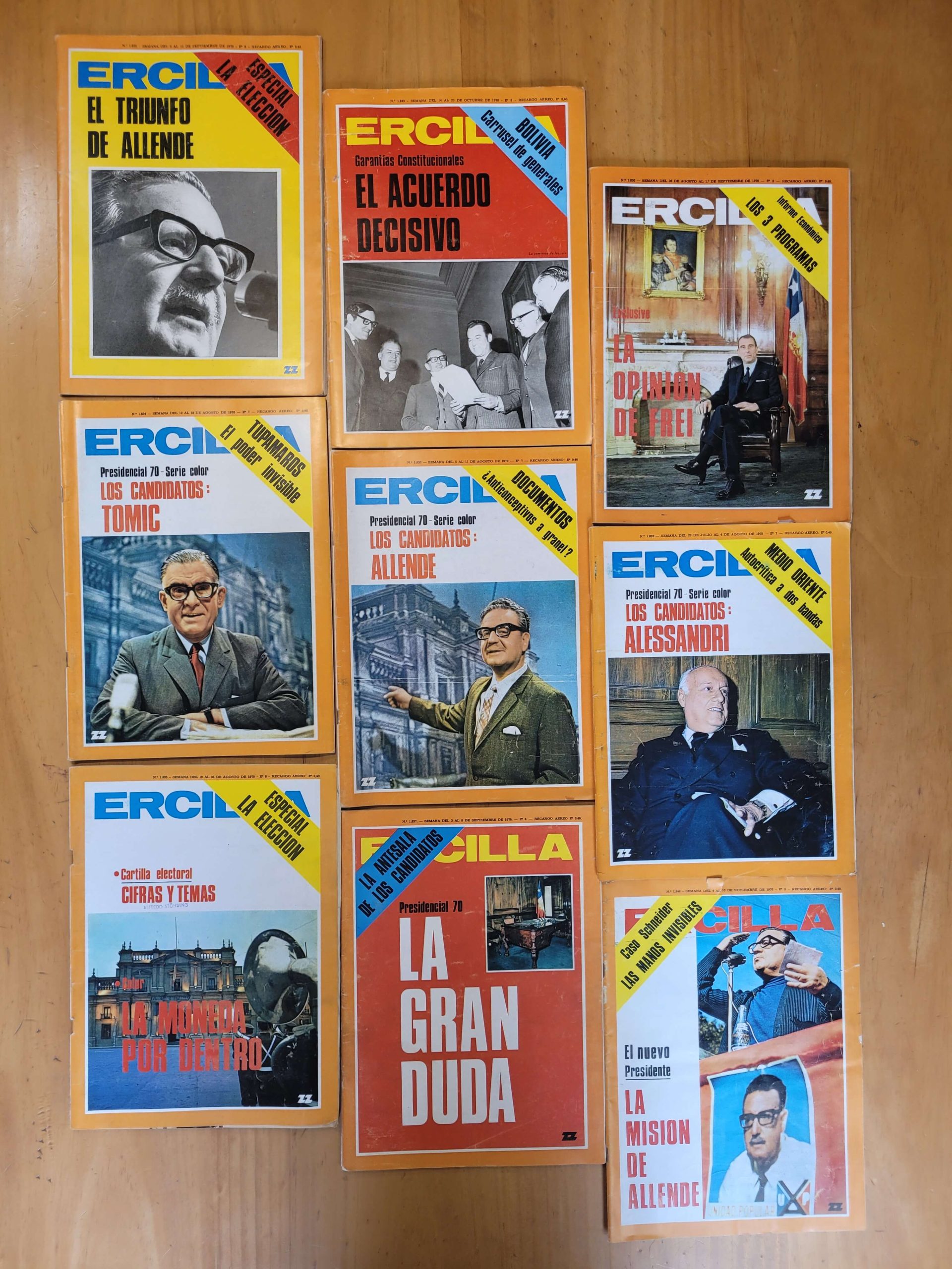 Pack ERCILLA -Elecciones 1970- (x9)