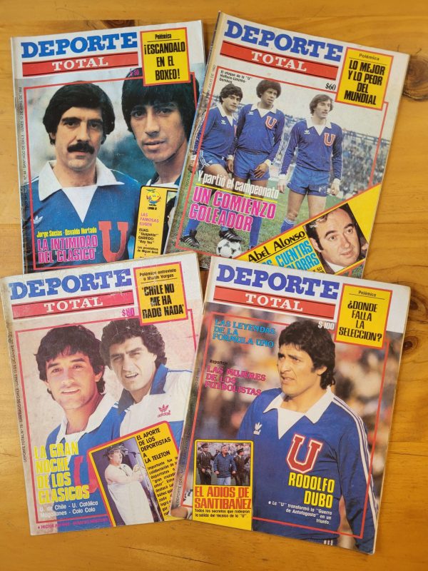 Pack DEPORTE TOTAL años 80s -Portadas U. de Chile- (x4)