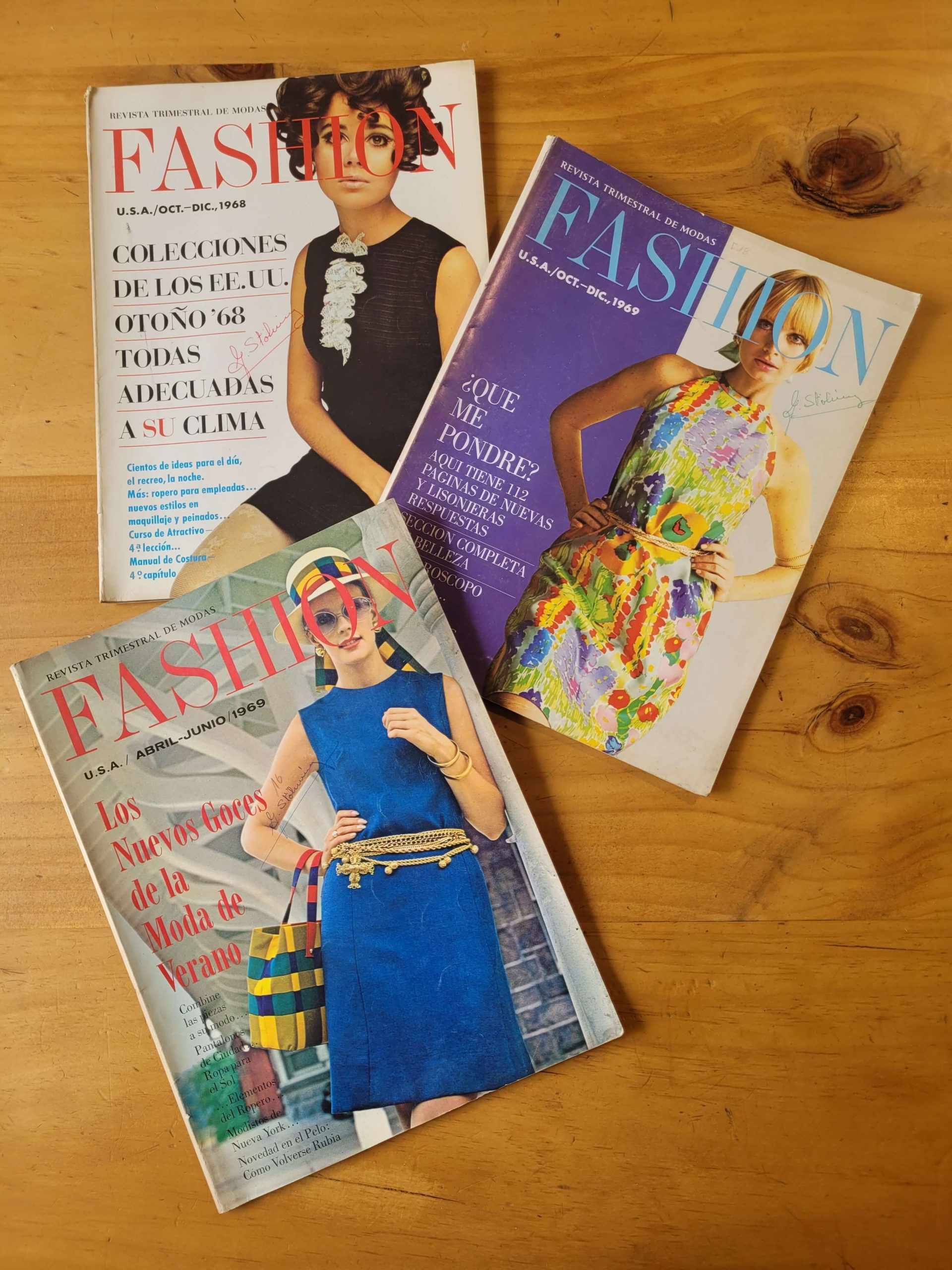 Pack revista FASHION años 60s (x3)