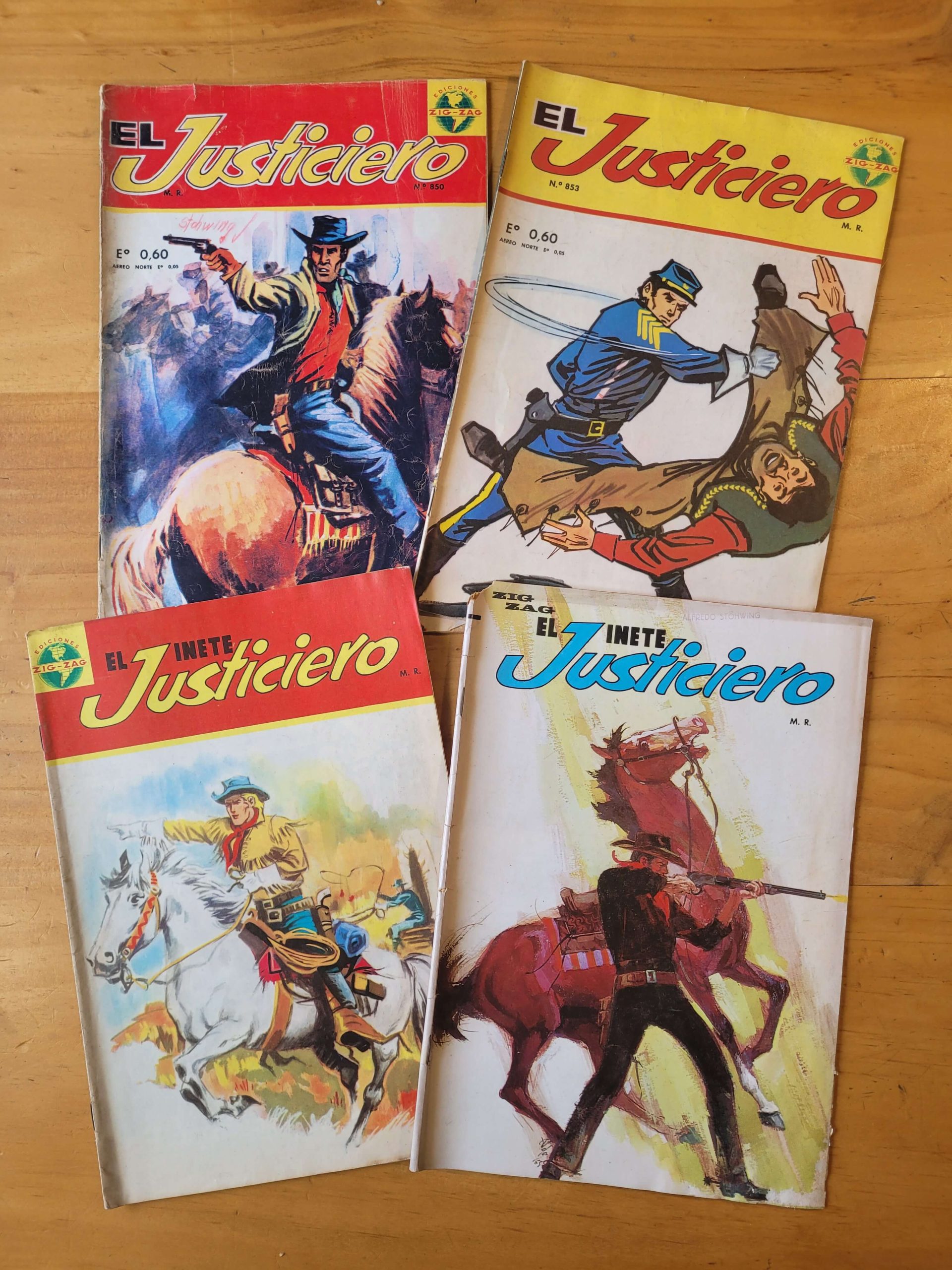Pack EL JINETE JUSTICIERO n°4, años 60s (x4)