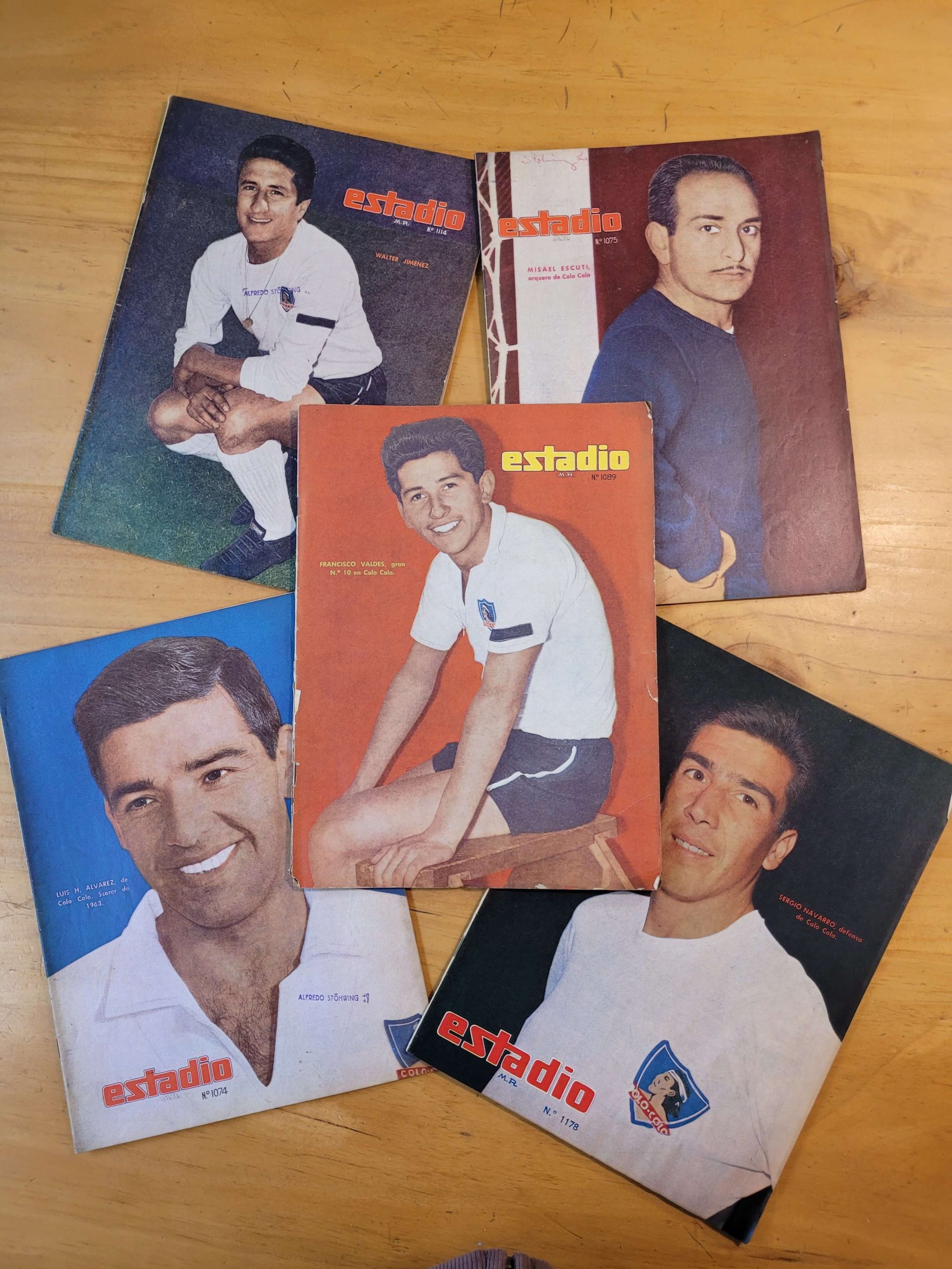 Pack ESTADIO Portadas COLO COLO años 60s (x5)