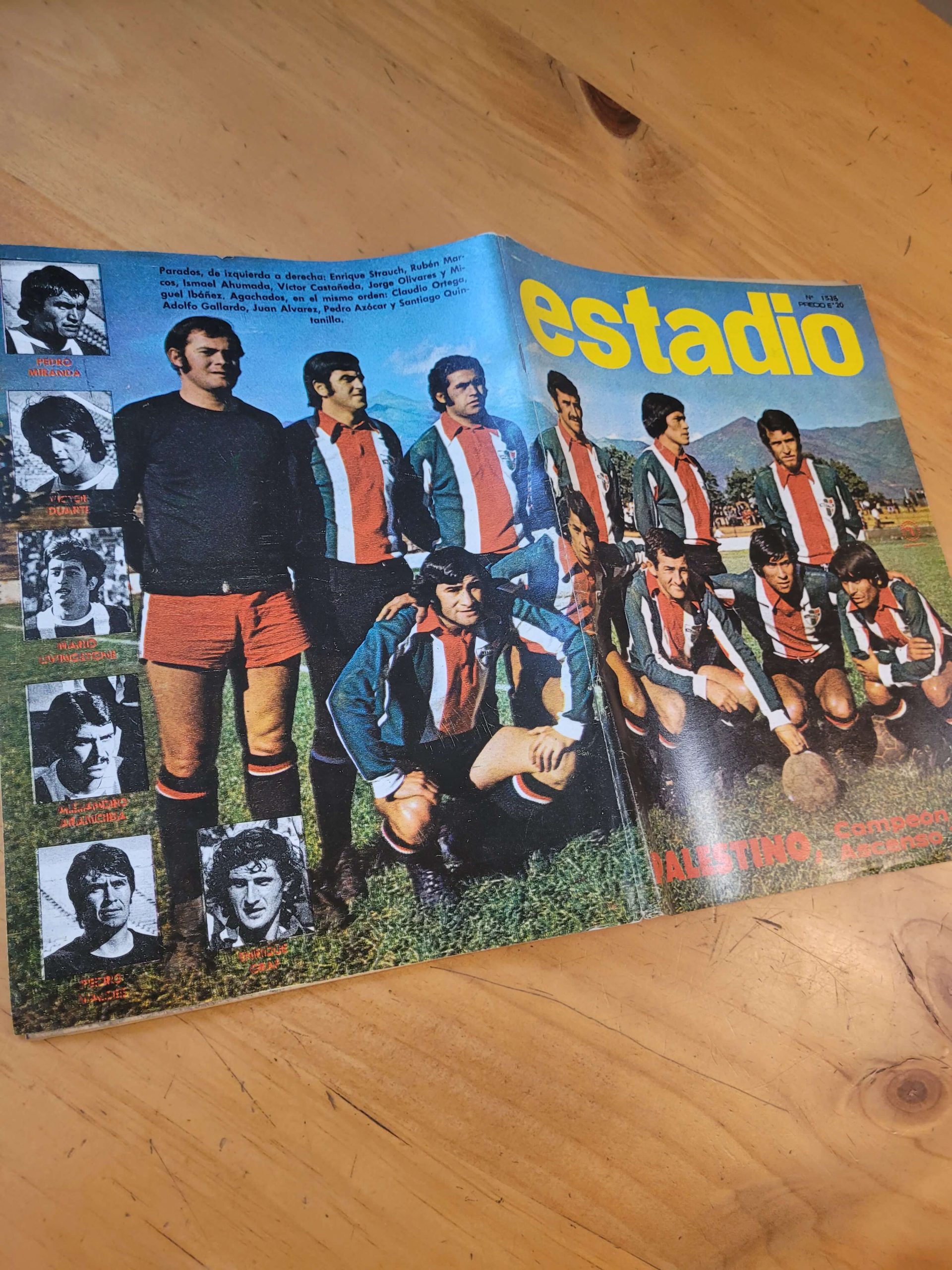Revista Estadio -Portada Palestino campeón Ascenso 1972-