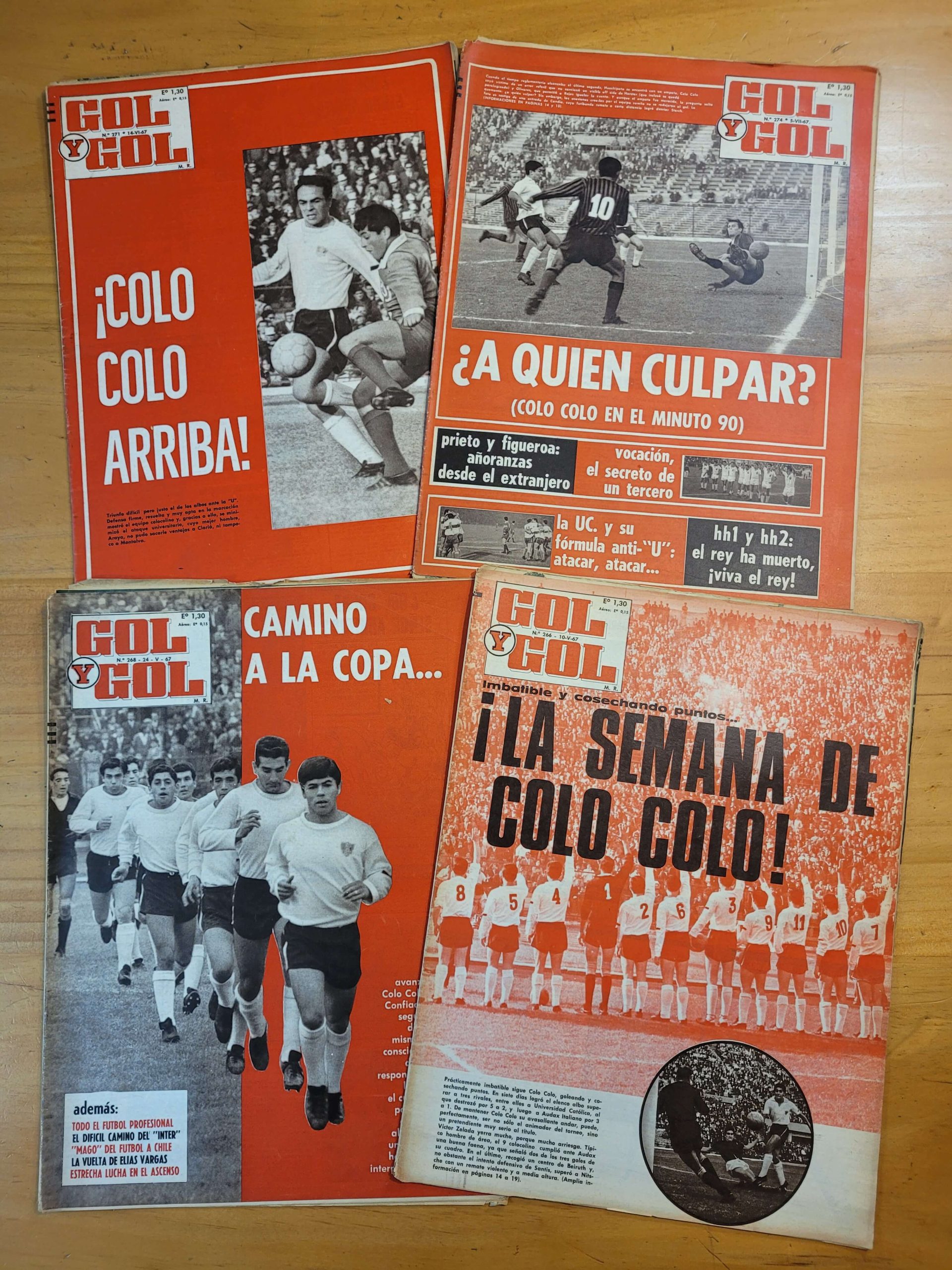 Pack GOL Y GOL Colo Colo 1967 (x4)