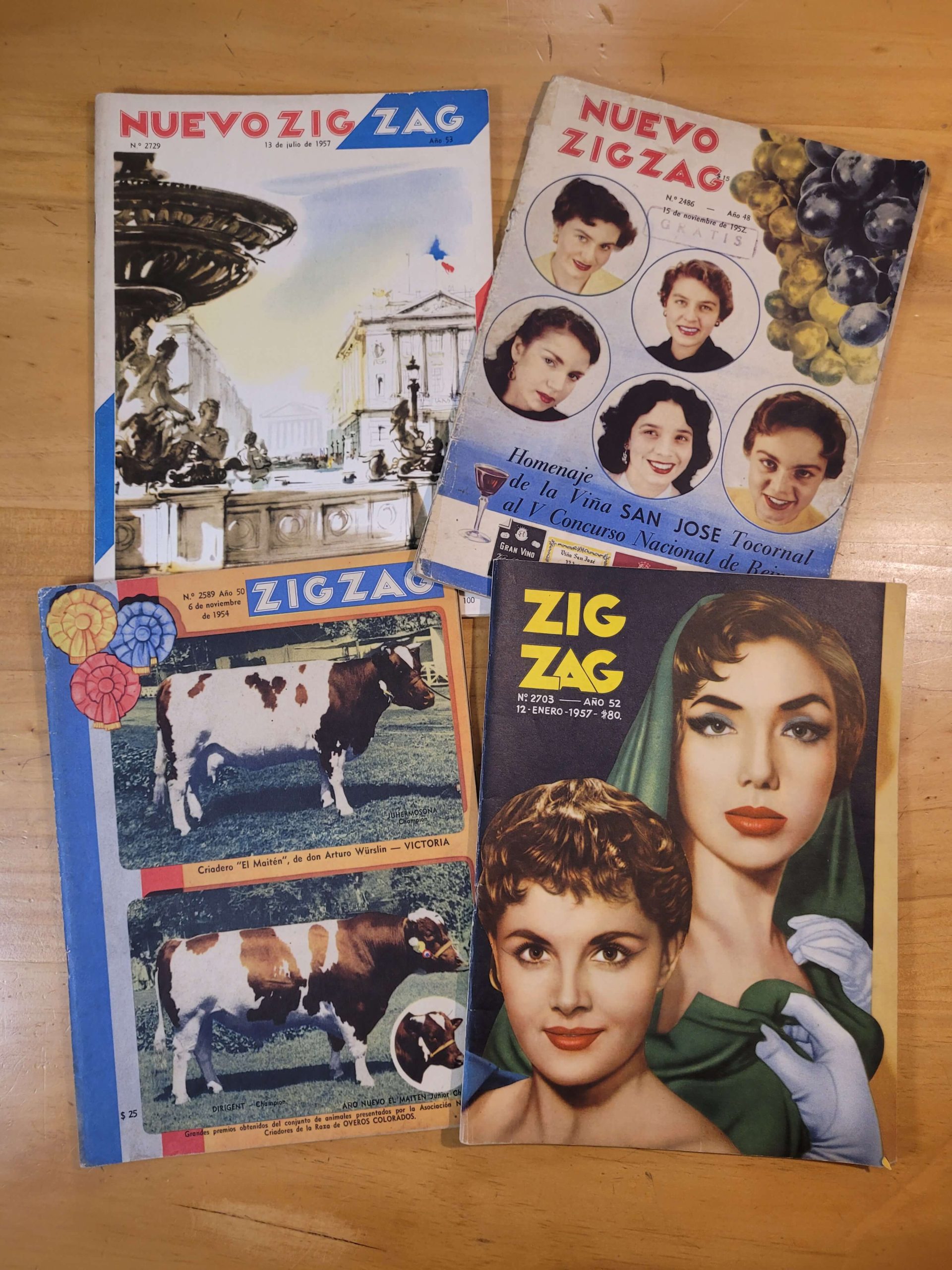 Pack ZIG ZAG n°5, años 50s (x4)