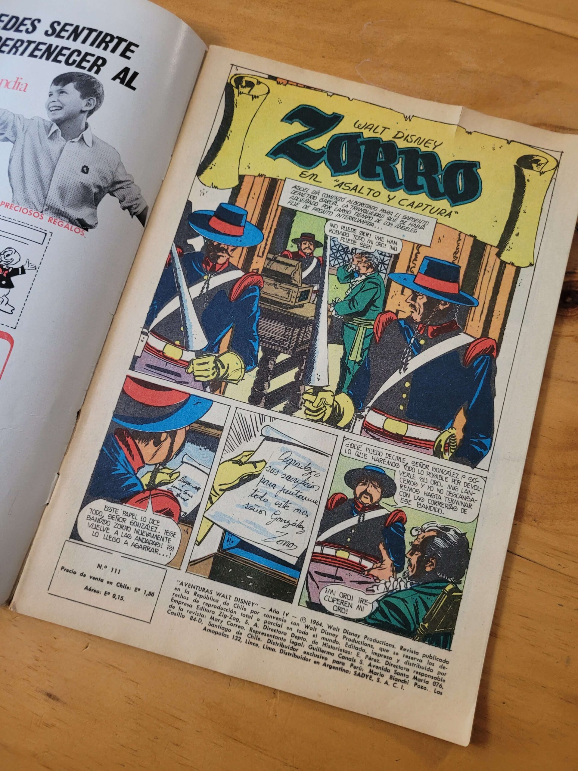 Pack n°4 revista EL ZORRO, años 60s (x3)