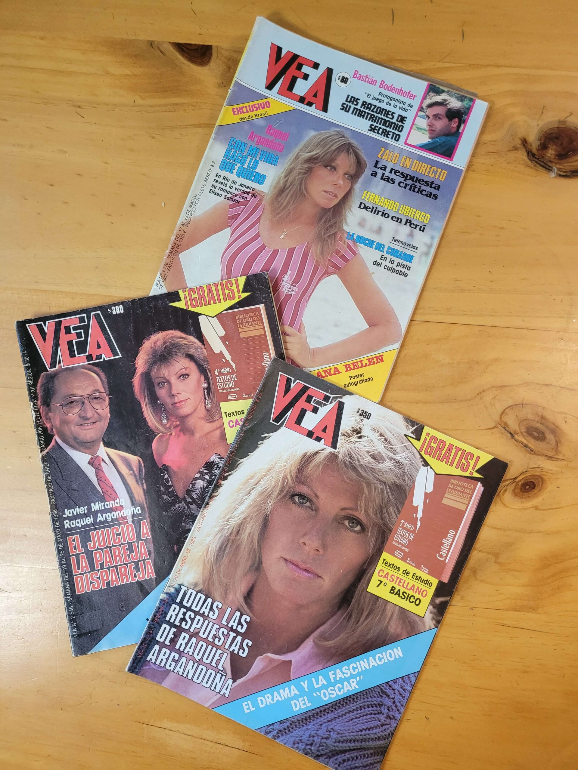 Pack VEA años 80s -Portadas Raquel Argandoña- (x3)