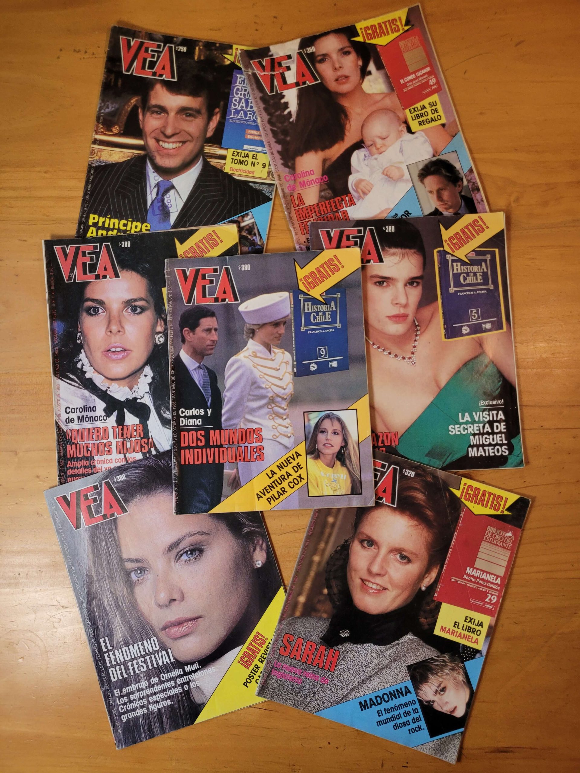 Pack VEA años 80s -Portadas realeza británica- (x7)