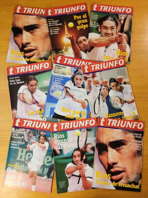 Pack TRIUNFO Marcelo Ríos en el año del número 1 del mundo -1998- (x9)