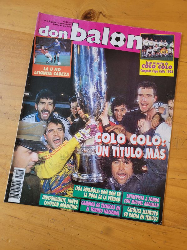 Revista DON BALÓN Colo Colo campeón Copa Chile 1994