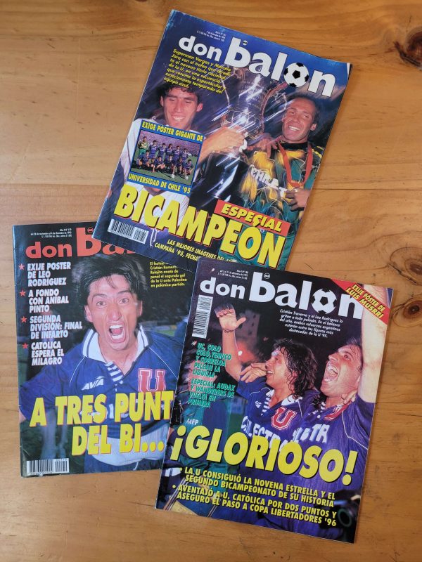 Pack DON BALÓN -U de Chile bicampeón 1995- (x3)