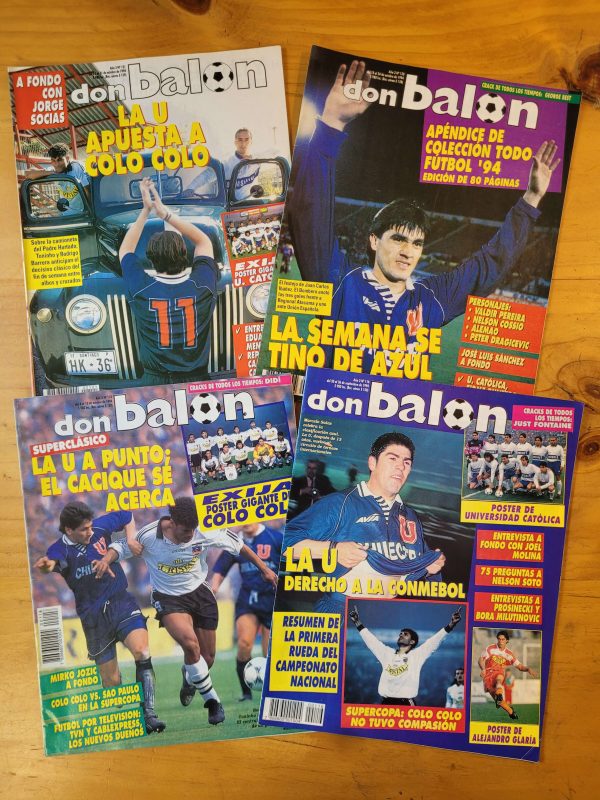 Pack DON BALÓN Portadas U de Chile 1994 (x4)