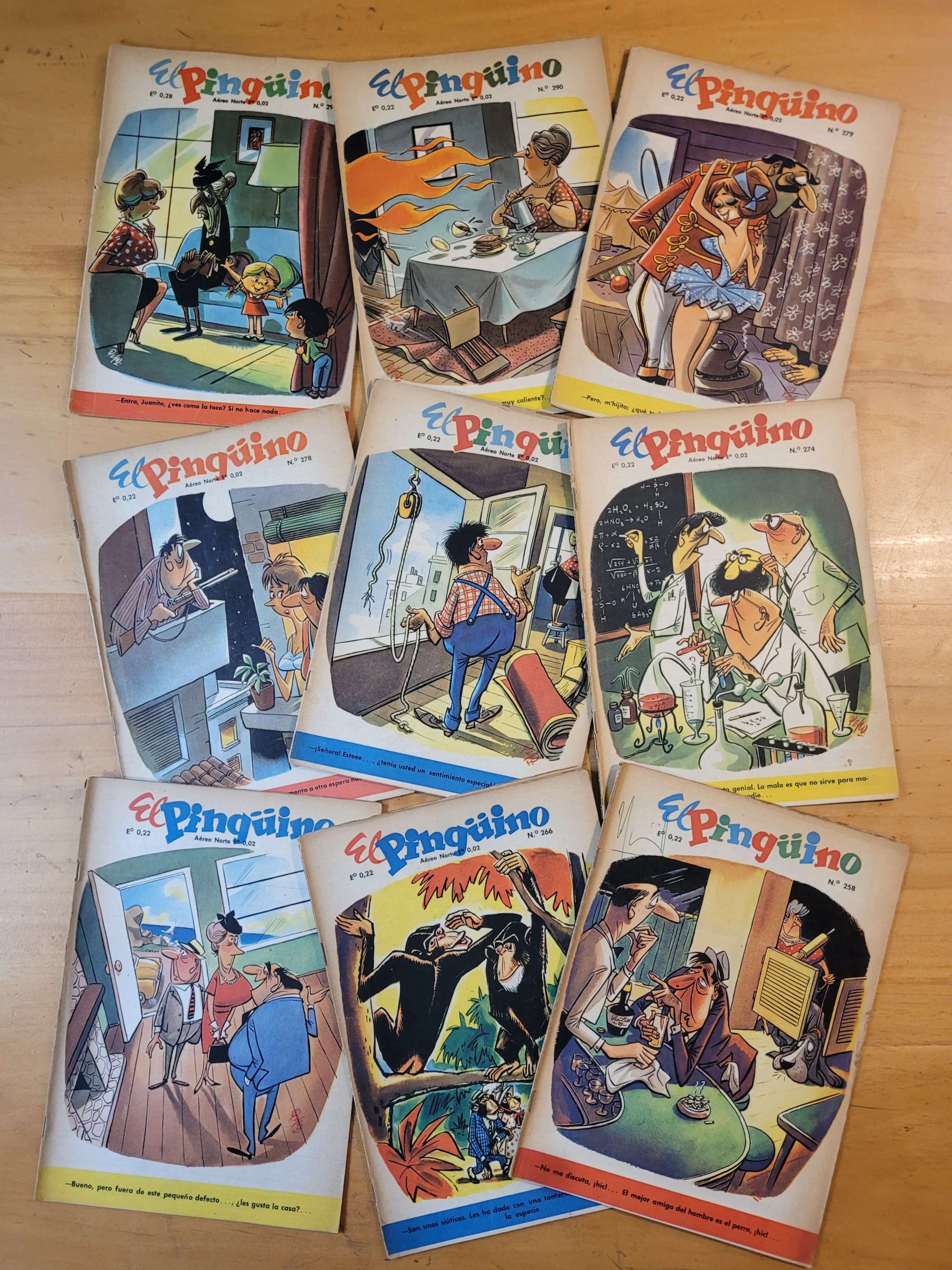 Pack EL PINGUINO años 60s (x9)