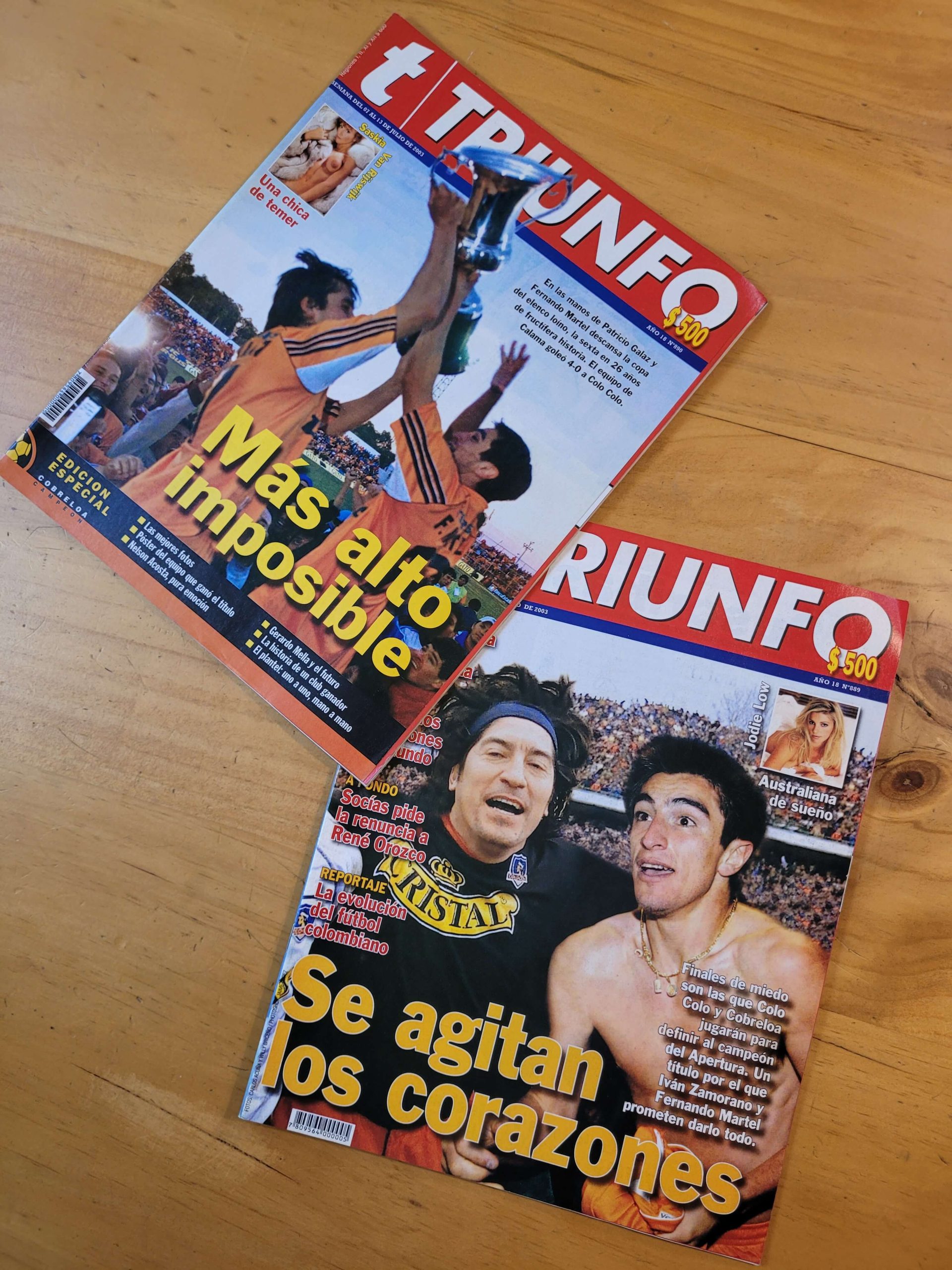 Pack TRIUNFO Cobreloa campeón apertura 2003 (x2)