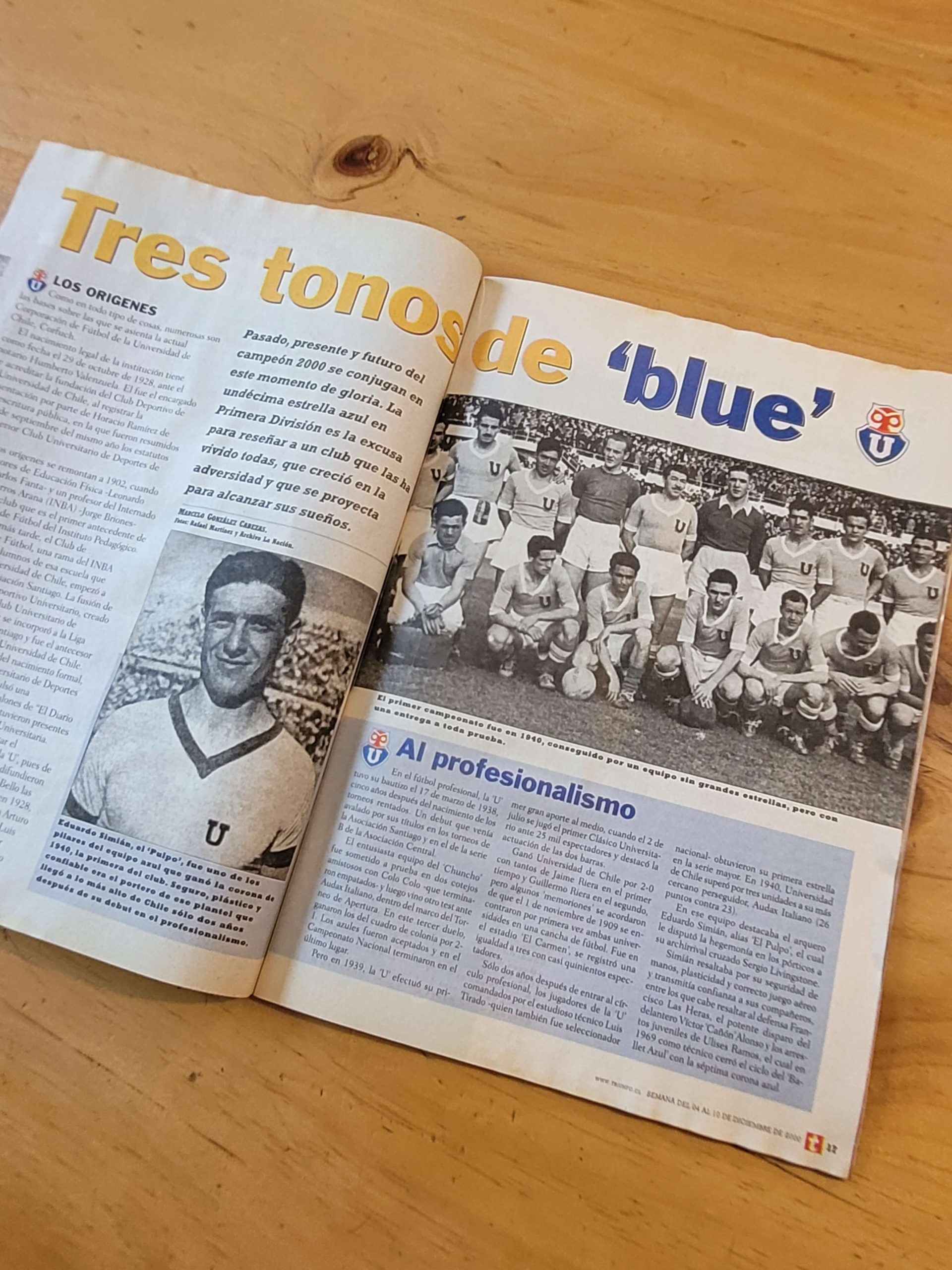 Revista TRIUNFO -U de Chile campeón 2000- - Imagen 4