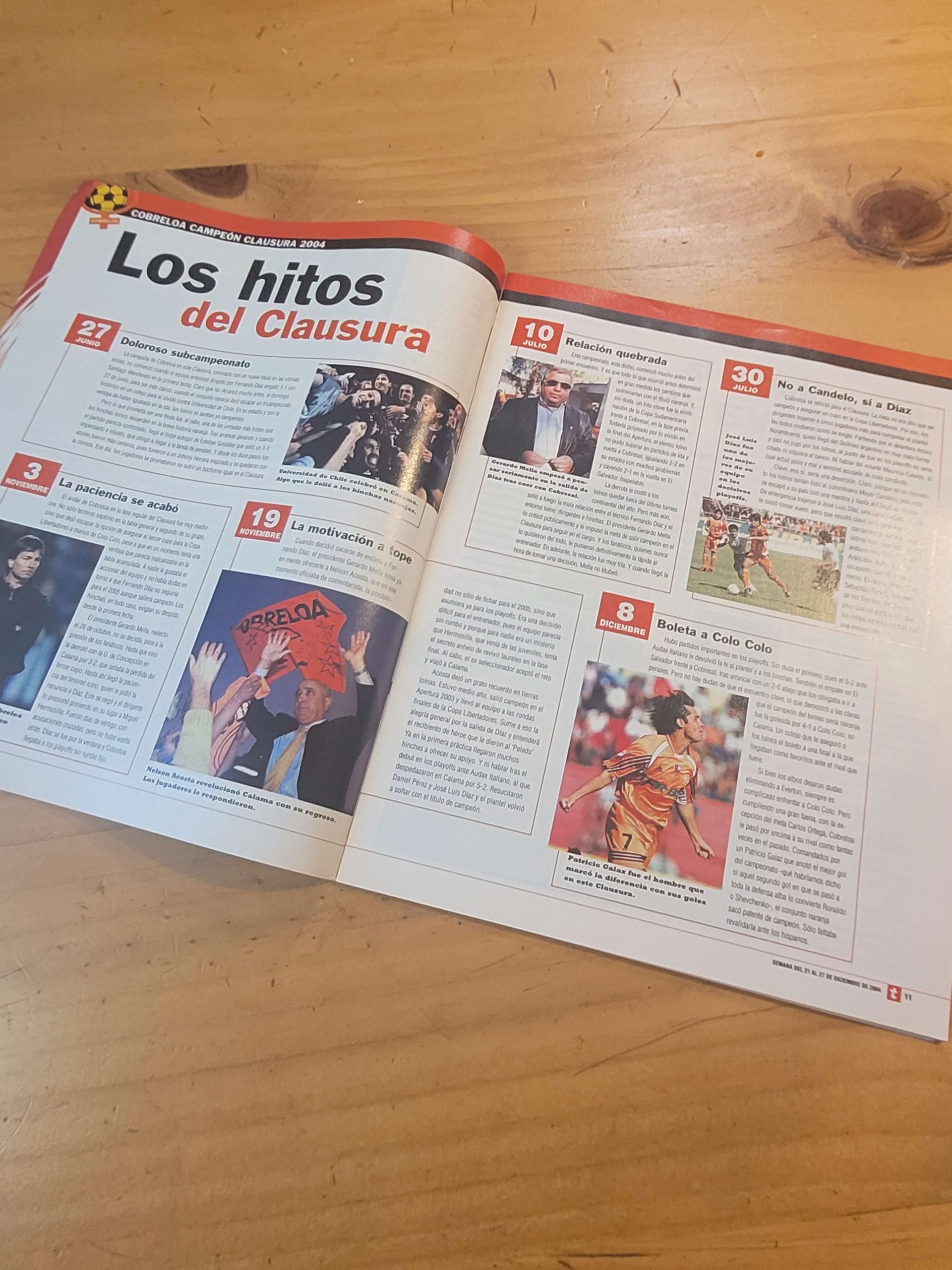 Revista TRIUNFO -Cobreloa campeón Clausura 2004 + poster- - Imagen 9