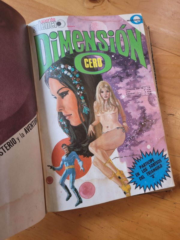 Empaste comic de detectives DIMENSION CERO, ESPÍA 13, DELITO y GARRA DE ACERO (x9)