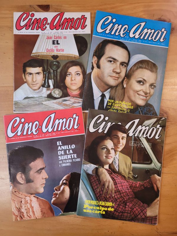Pack n°3 revista CINE AMOR, años 60s (x4)