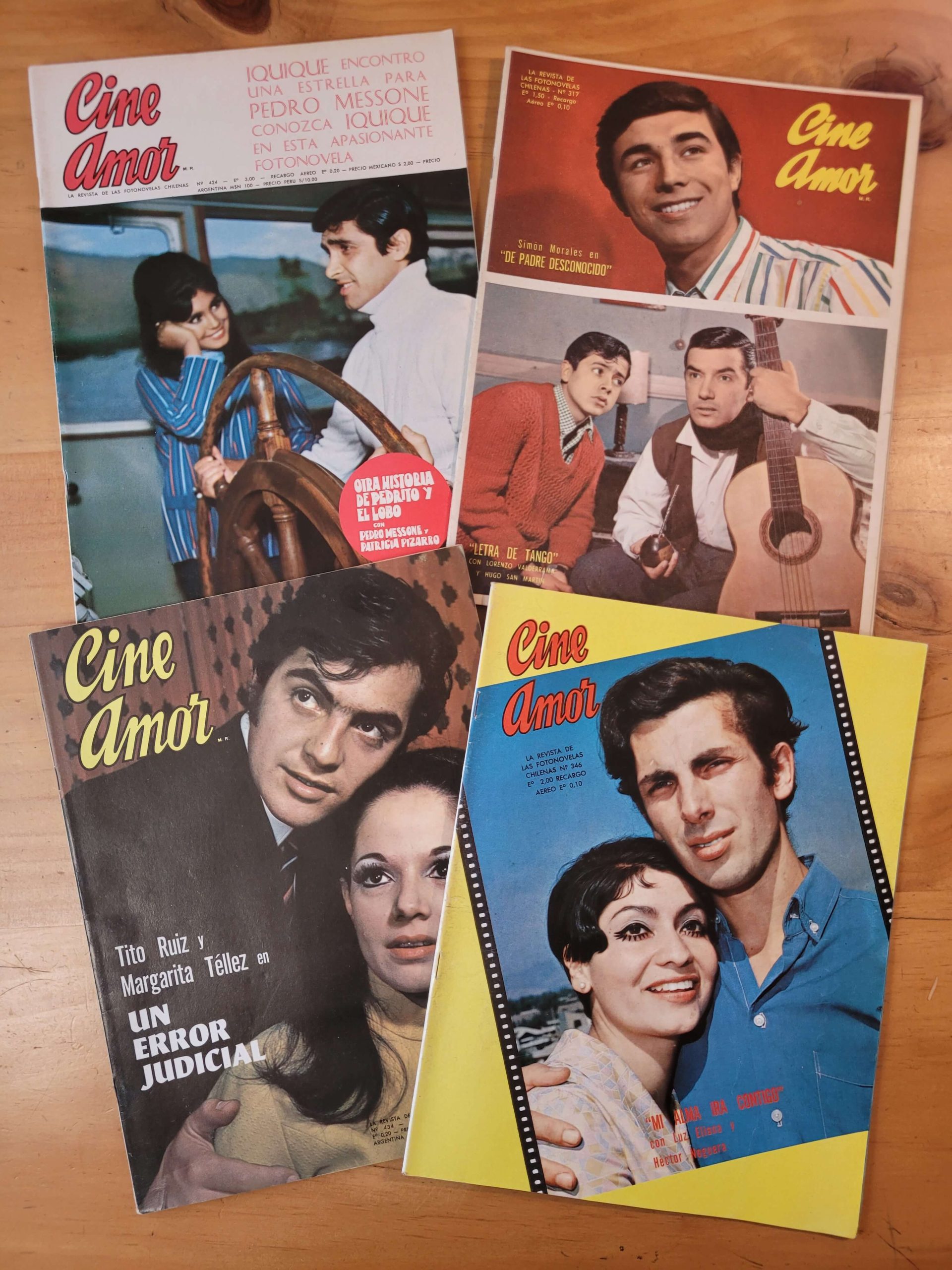 Pack n°2 revista CINE AMOR, años 60s (x4)