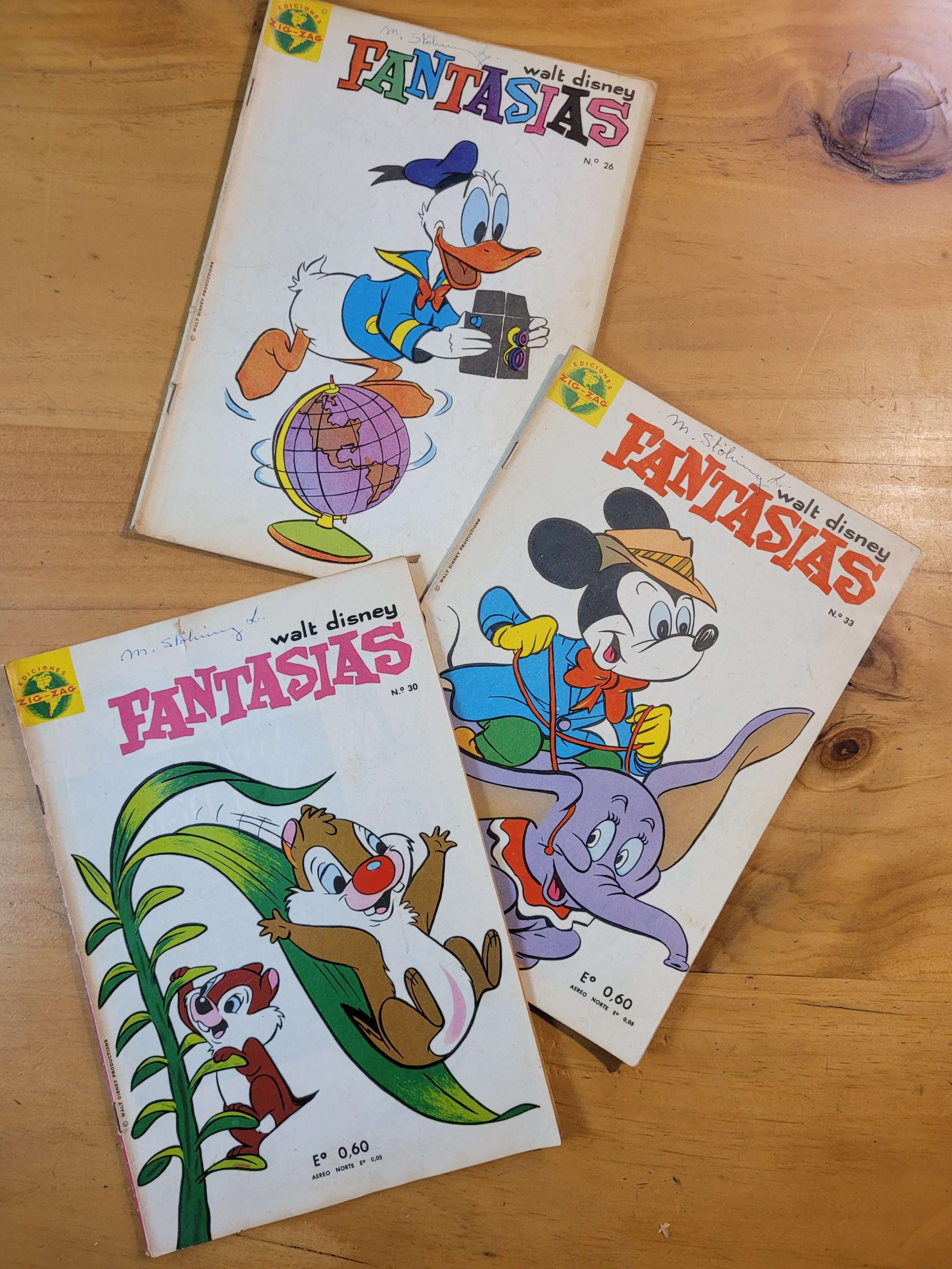 Pack FANTASIAS de Walt Disney n°4, años 60s (x4)