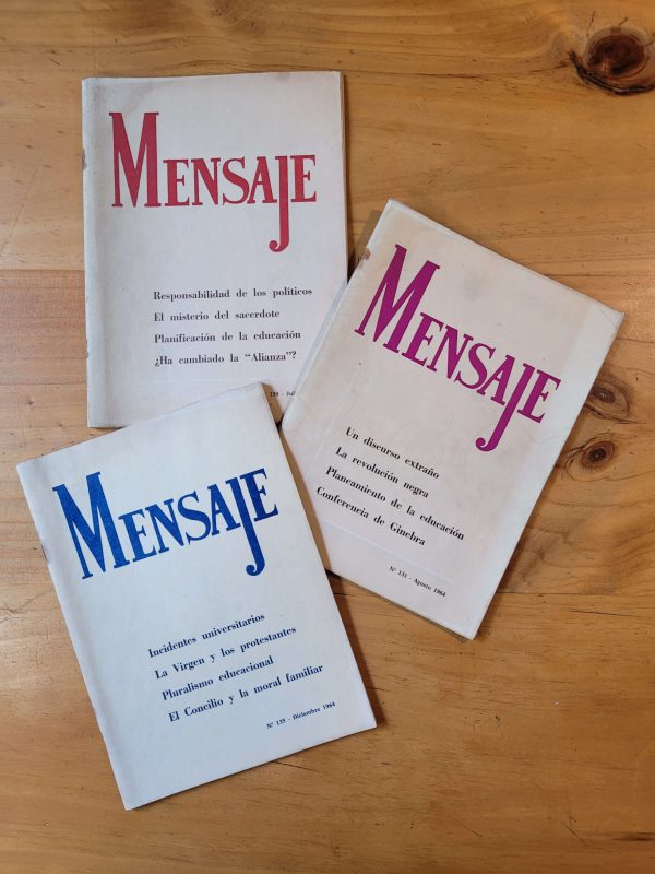 Pack MENSAJE de la Compañía de Jesús -1964- (x3)