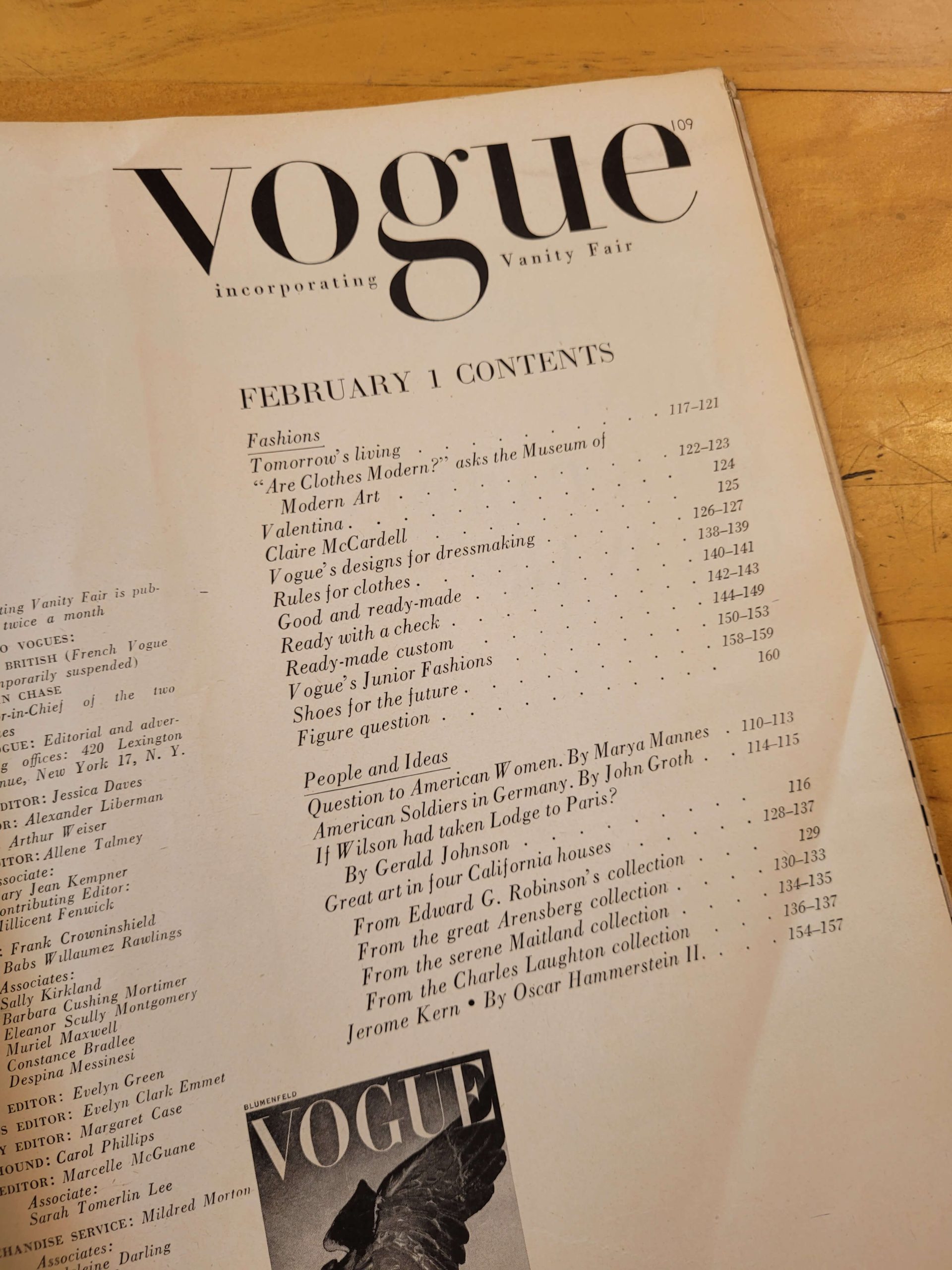 Revista VOGUE febrero 1945 -Especial AMERICANA- - Imagen 10