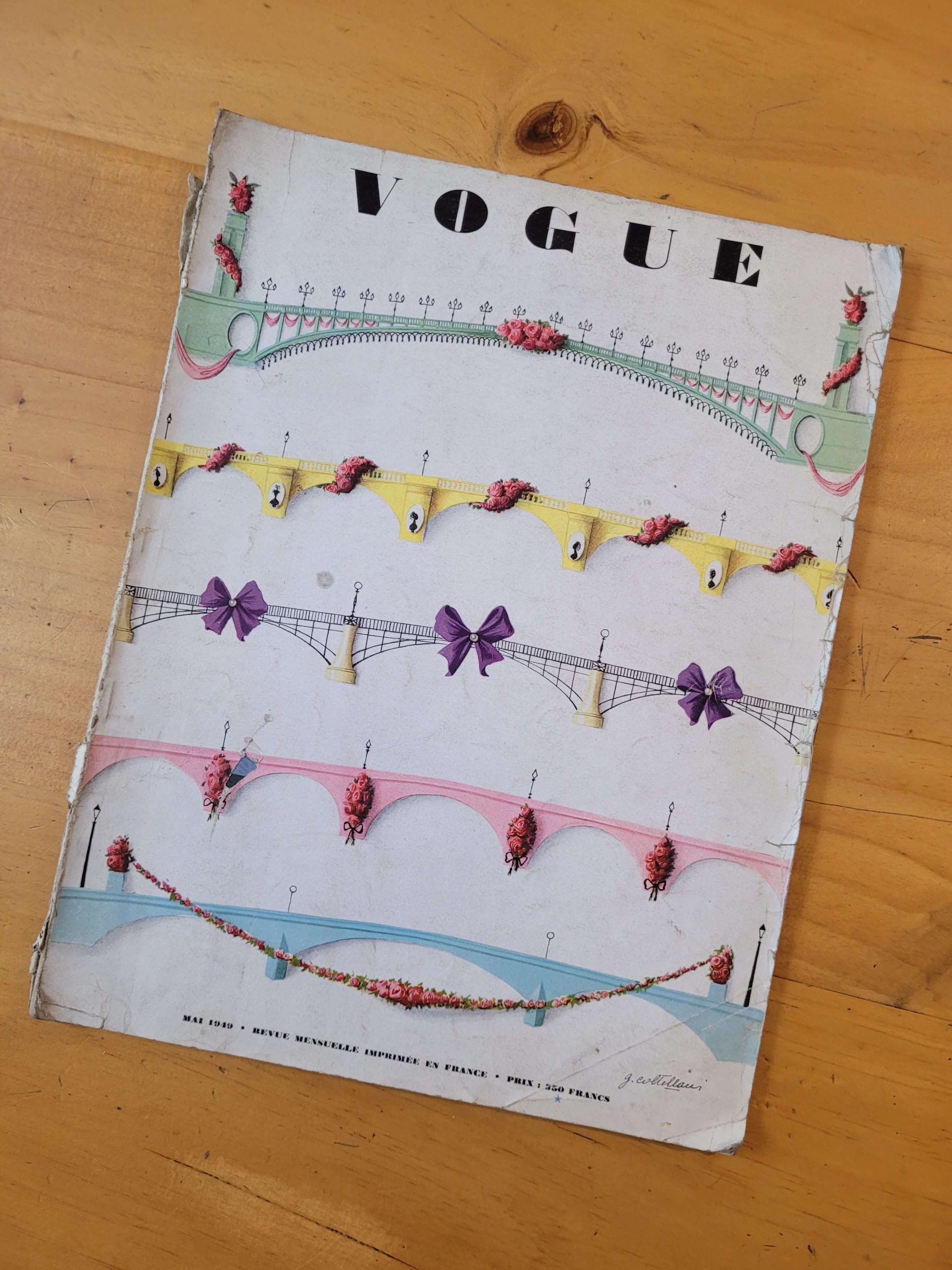 Revista VOGUE edición francesa para febrero de 1949 (Número de postguerra)