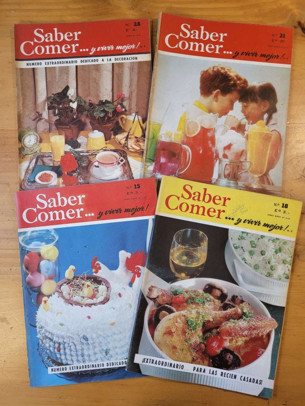 Pack SABER COMER… Y VIVIR MEJOR -ESPECIALES- años 60s/70s (x4)
