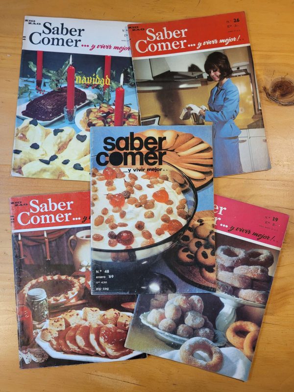 Pack revistas SABER COMER… Y VIVIR MEJOR n°3, años 60s/70s (x5)