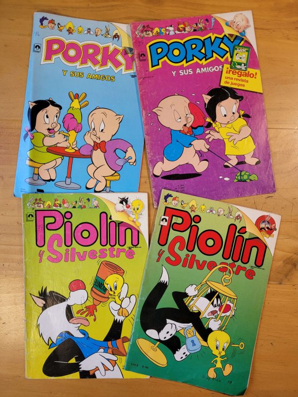 Pack revistas WARNER BROTHERS -Piolín y Silvestre / Porky- (x4)