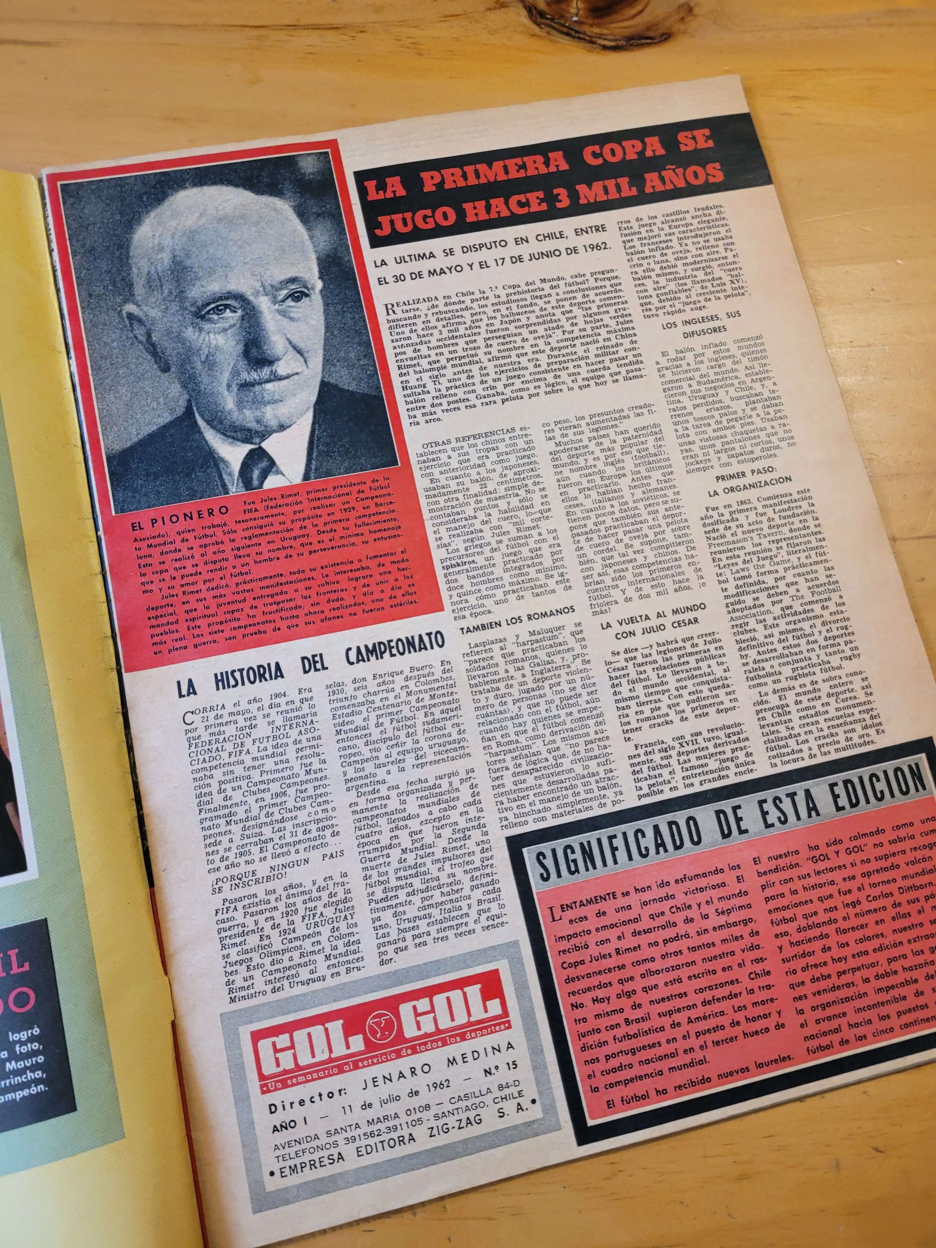 (1962) Revista Gol y Gol: Especial mundial de 1962 “Los 11 chilenos de la hazaña” - Imagen 4