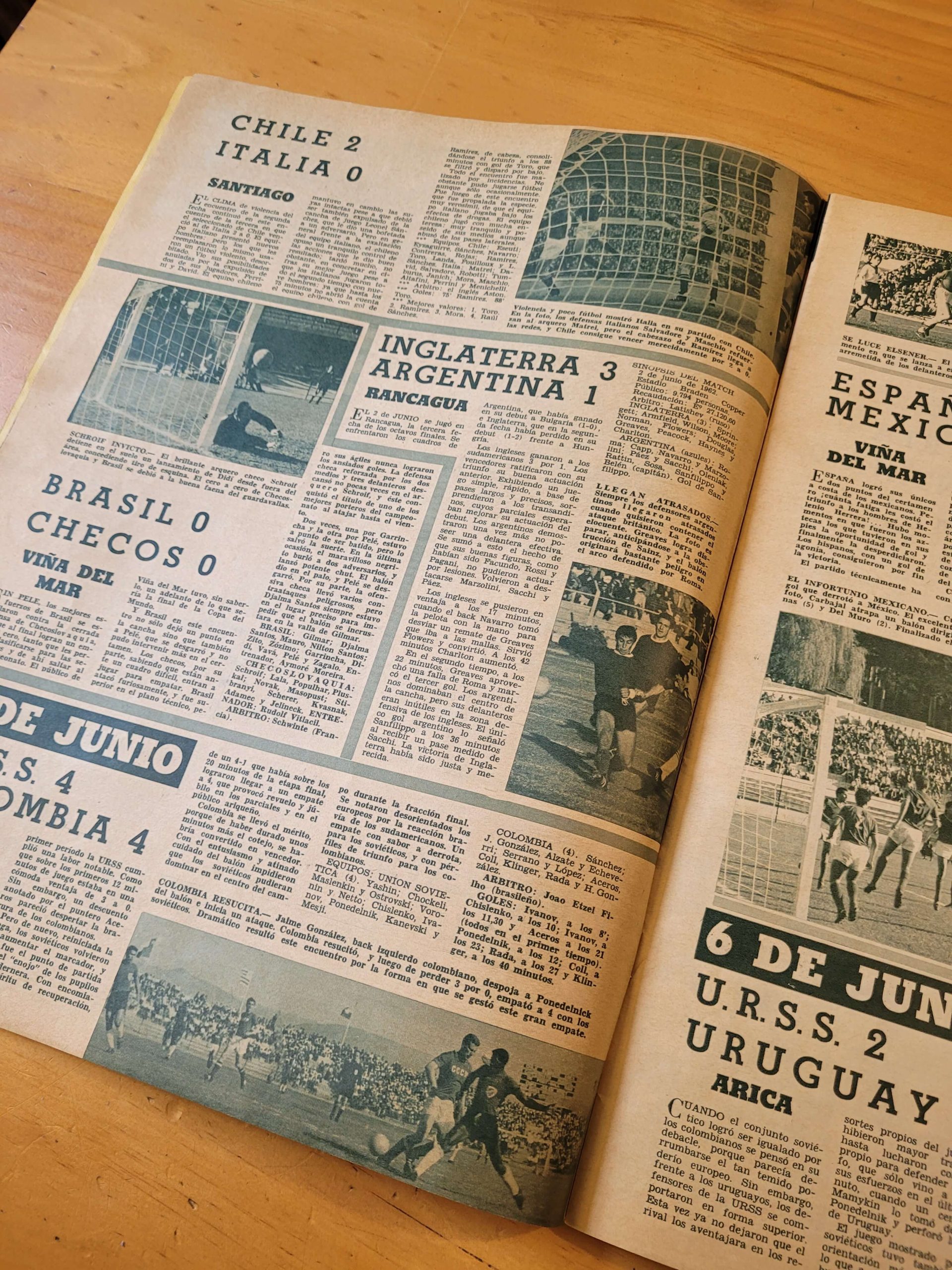 (1962) Revista Gol y Gol: Especial mundial de 1962 “Los 11 chilenos de la hazaña” - Imagen 6