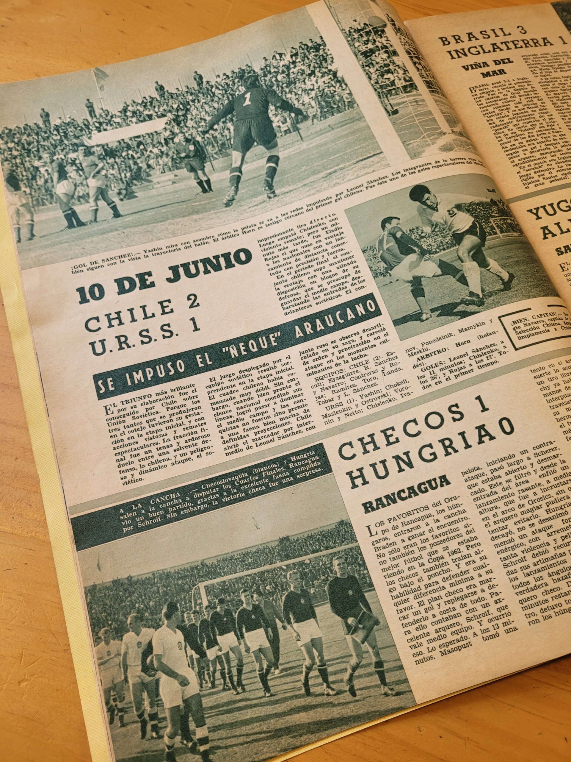 (1962) Revista Gol y Gol: Especial mundial de 1962 “Los 11 chilenos de la hazaña” - Imagen 8