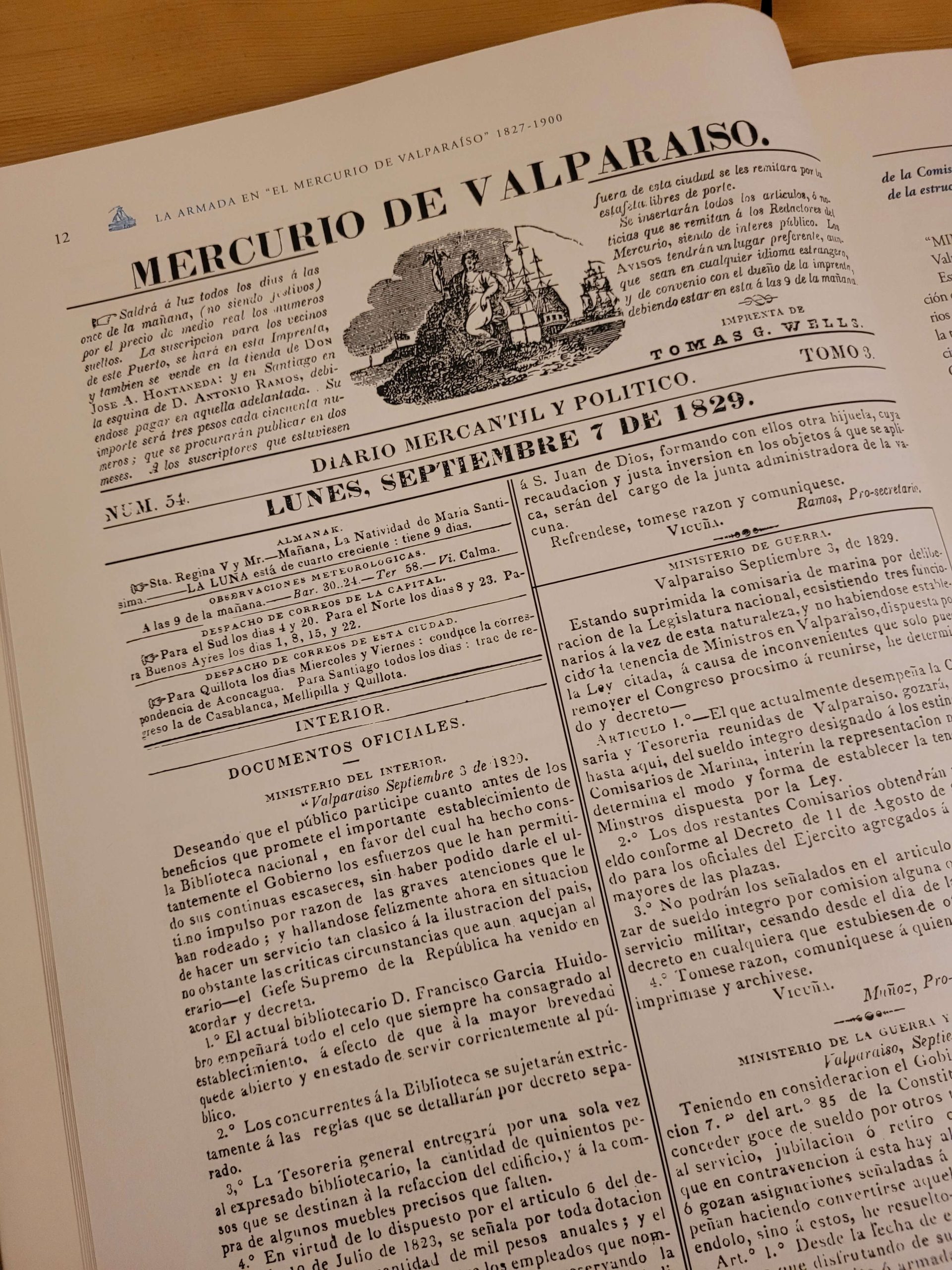 Libro LA ARMADA EN EL MERCURIO DE VALPARAISO 1827-1900 (2012) - Imagen 6