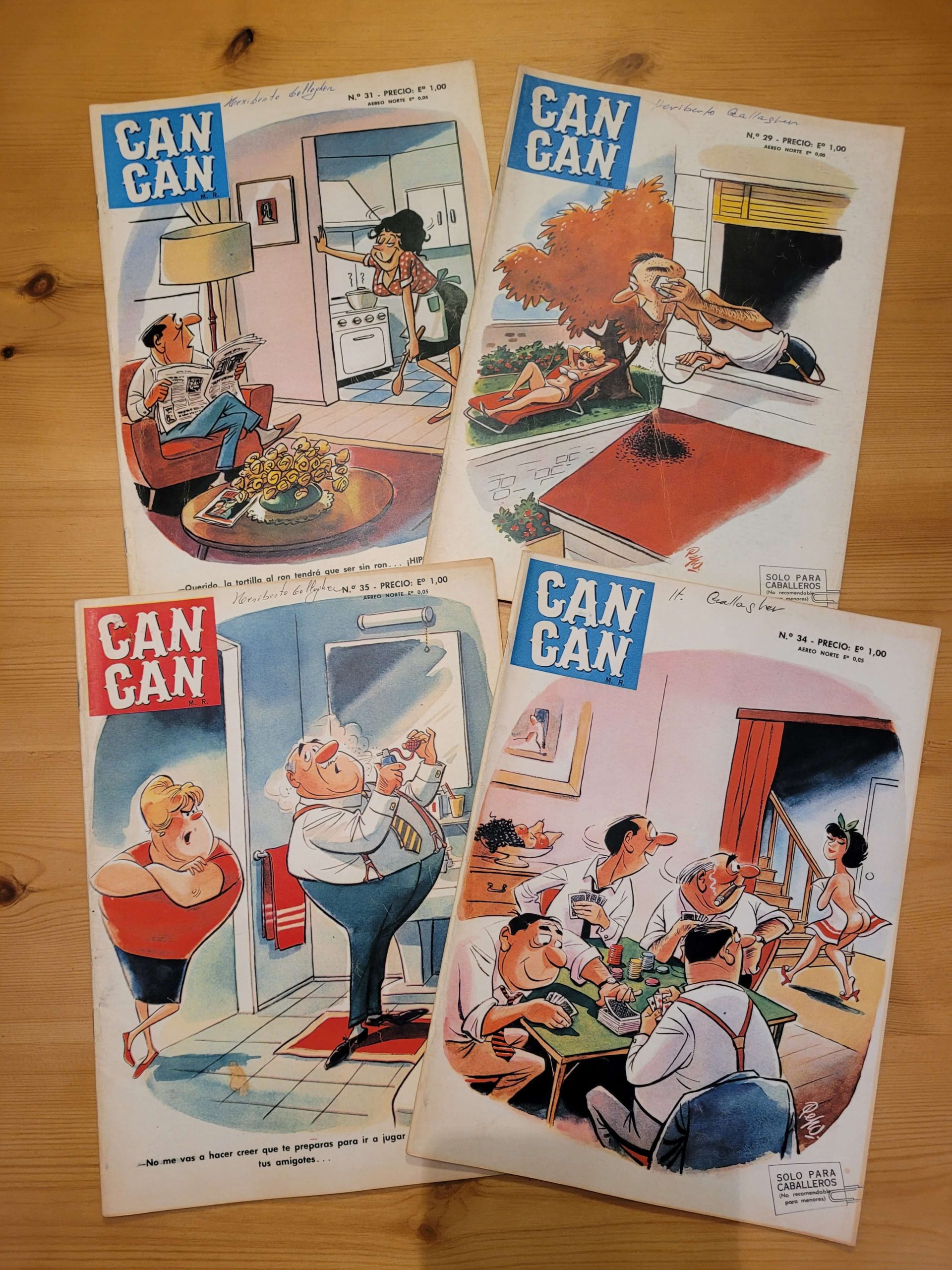 Pack CAN CAN años 60s -Humor picaresco- (x4)