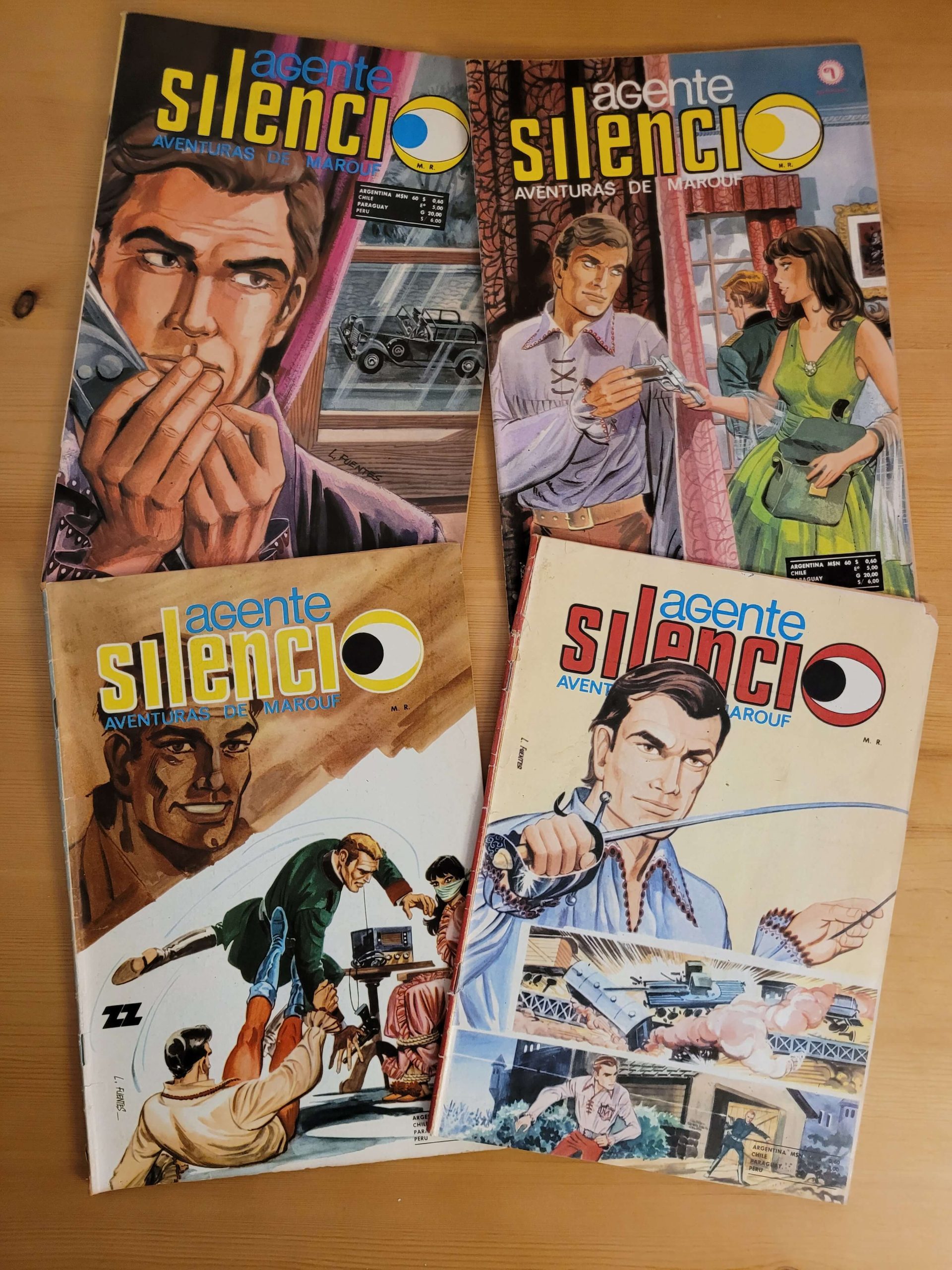 Pack AGENTE SILENCIO, años 60s (x4)