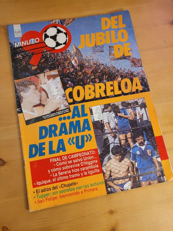 Revista MINUTO 90 descenso de la u de chile en 1989