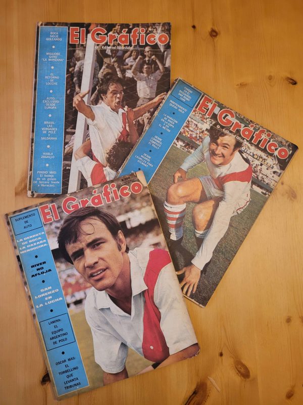 Pack El Gráfico Argentina, años 70s -Portadas River- (x3)