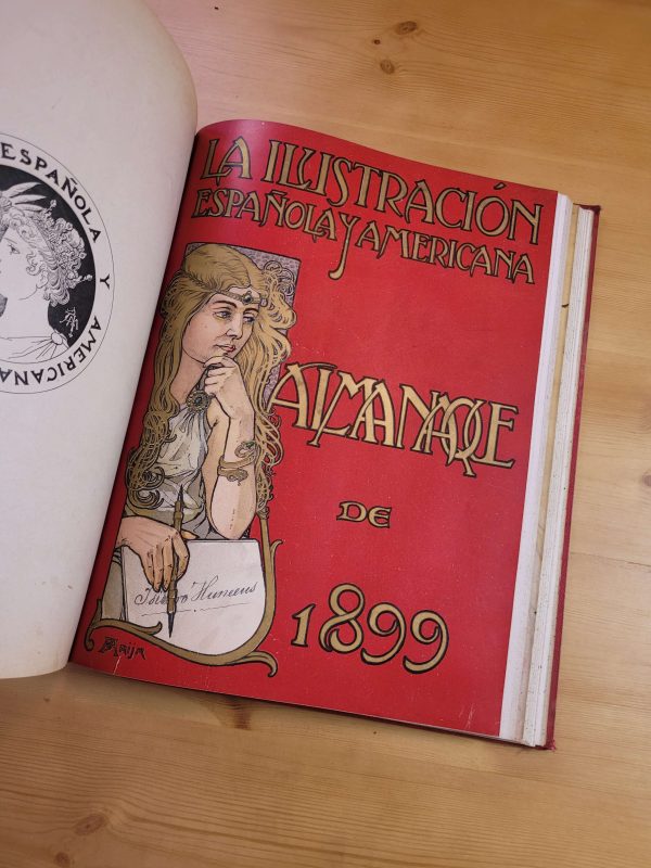Empaste LA ILUSTRACION ESPAÑOLA Y AMERICANA, Almanaques especiales para los años 1897, 1898, 1899 y 1900 (x4)