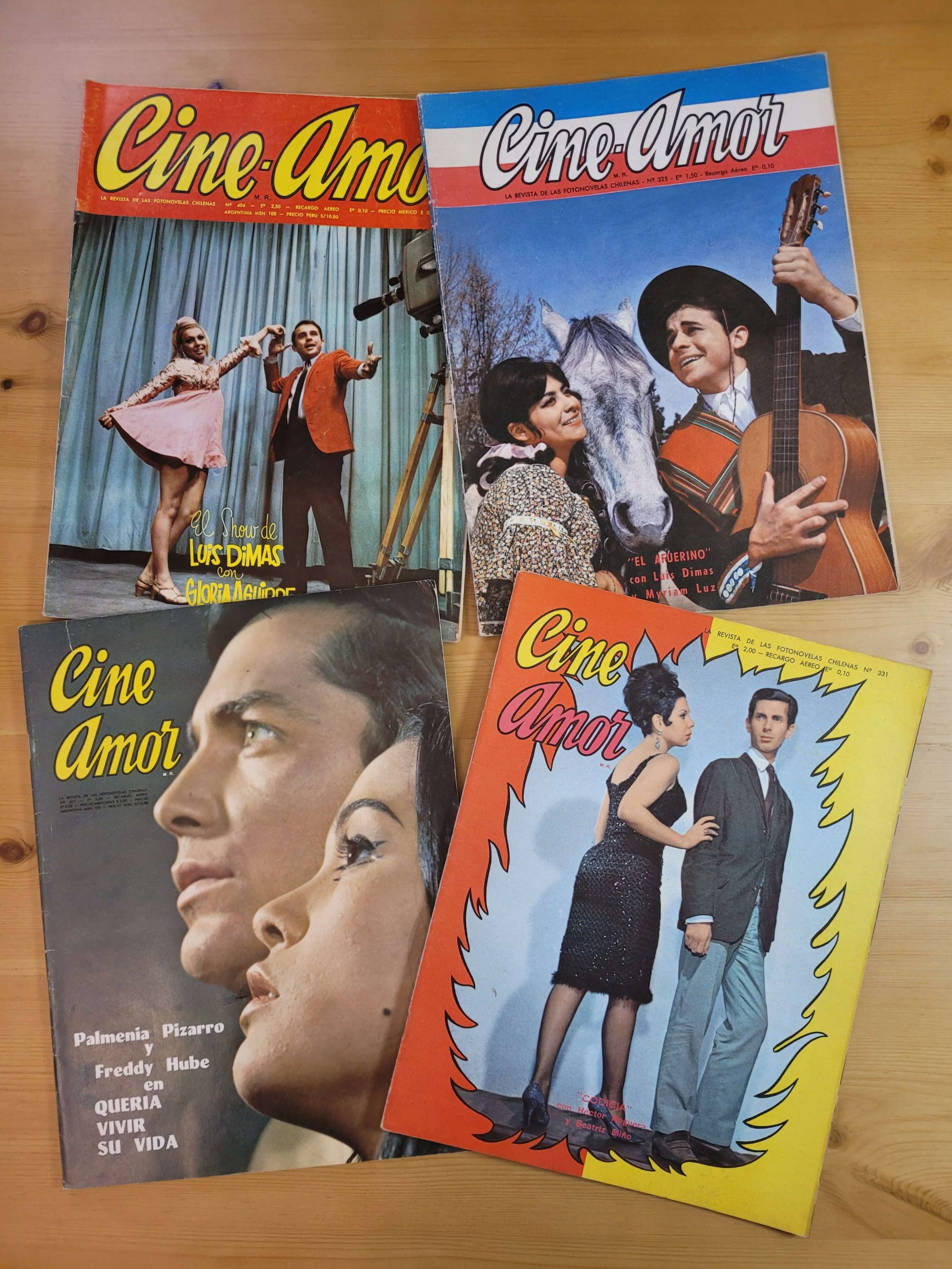 Pack n°3 revista CINE AMOR, años 60s (x4)