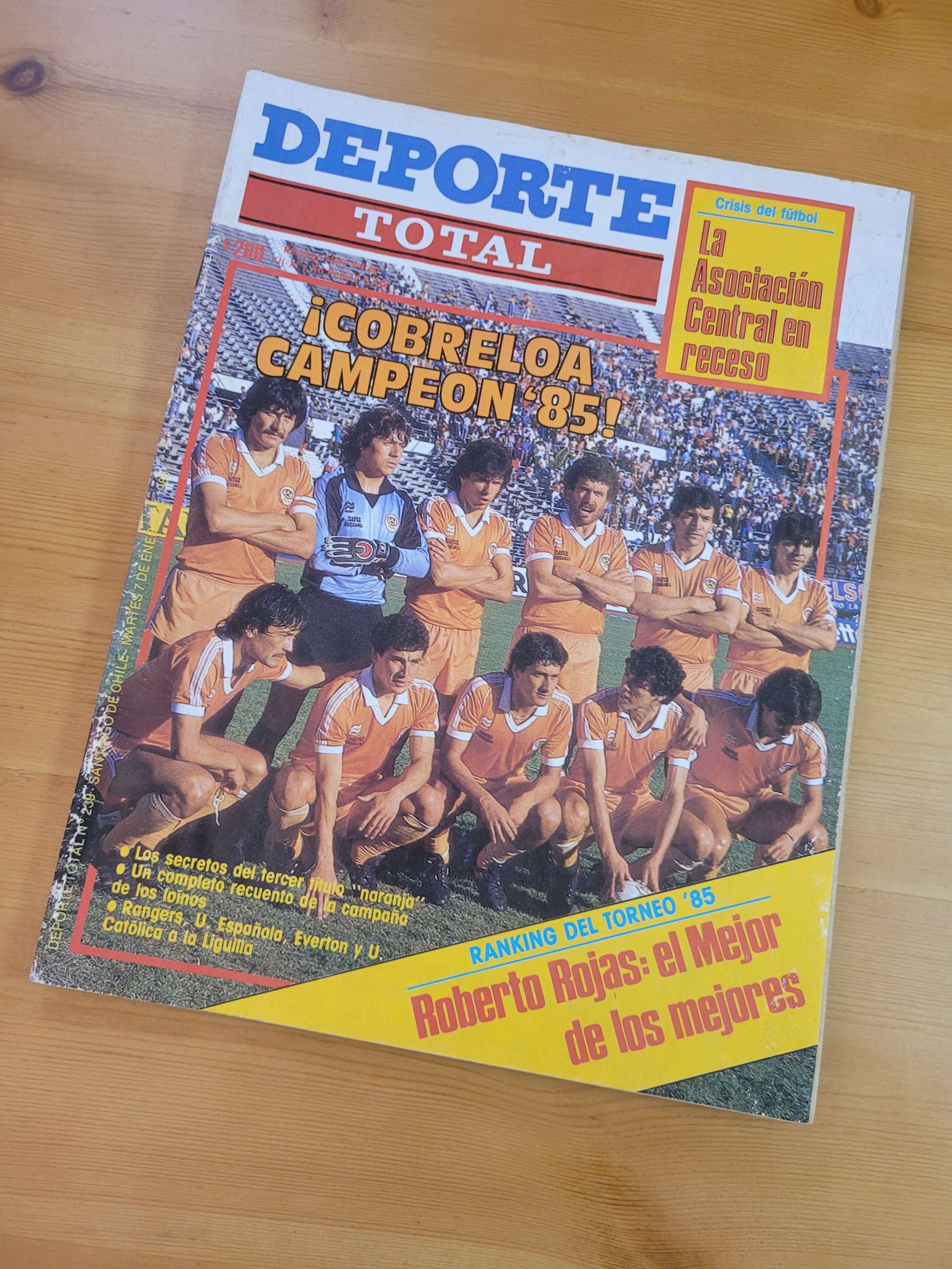 Revista DEPORTE TOTAL Cobreloa campeón 1985