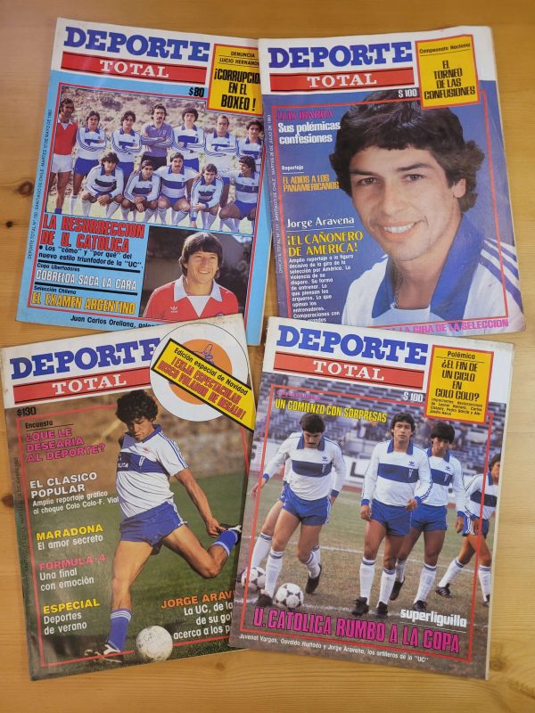 Pack DEPORTE TOTAL -Portadas Universidad Católica-, años 80s (x4)