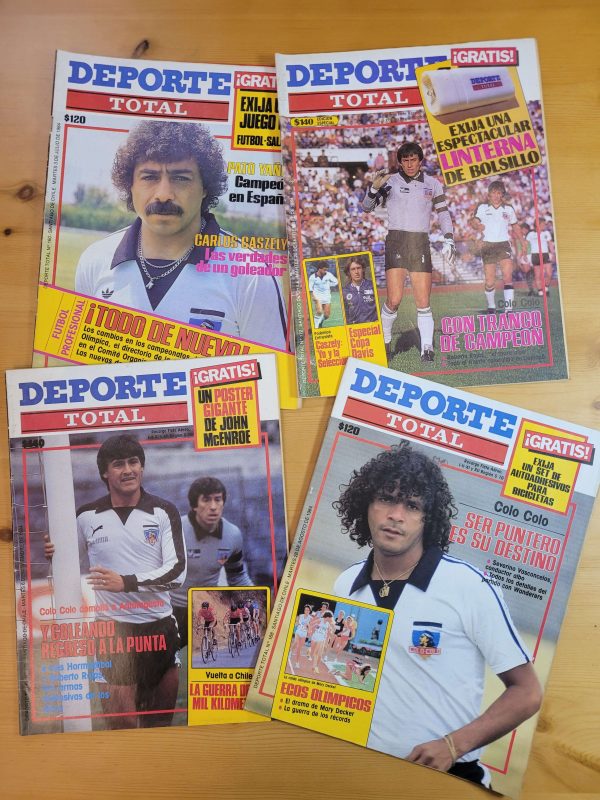 Pack DEPORTE TOTAL -Portadas Colo Colo- años 80s (x4)