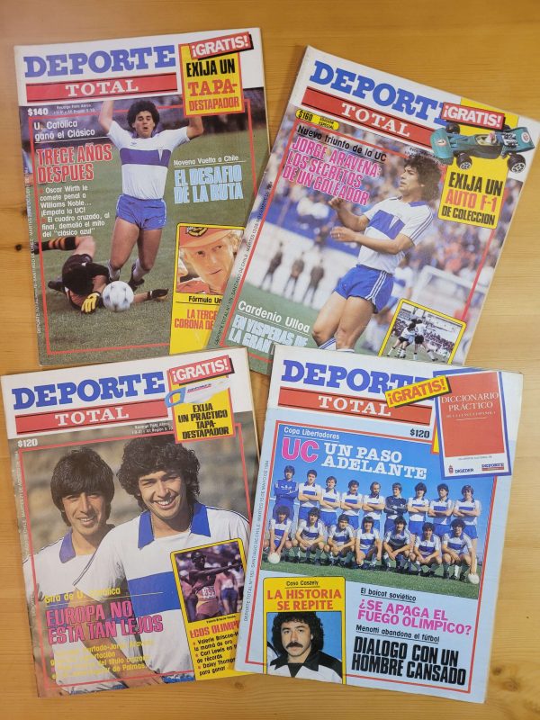 Pack DEPORTE TOTAL -Portadas Universidad Católica- años 80s (x4)