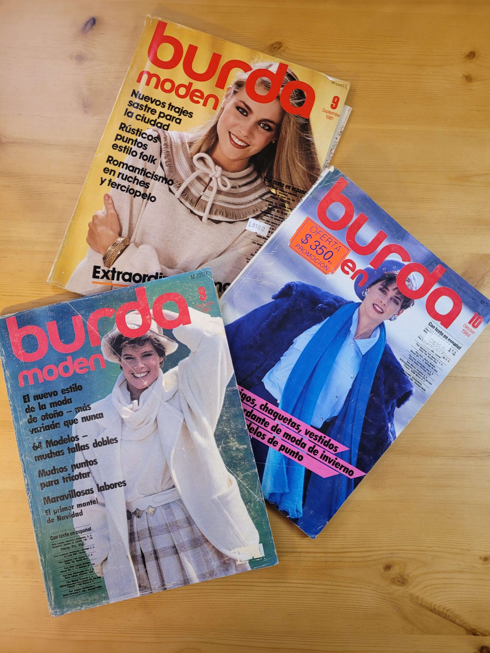 Pack BURDA años 80s n°1 (x3)