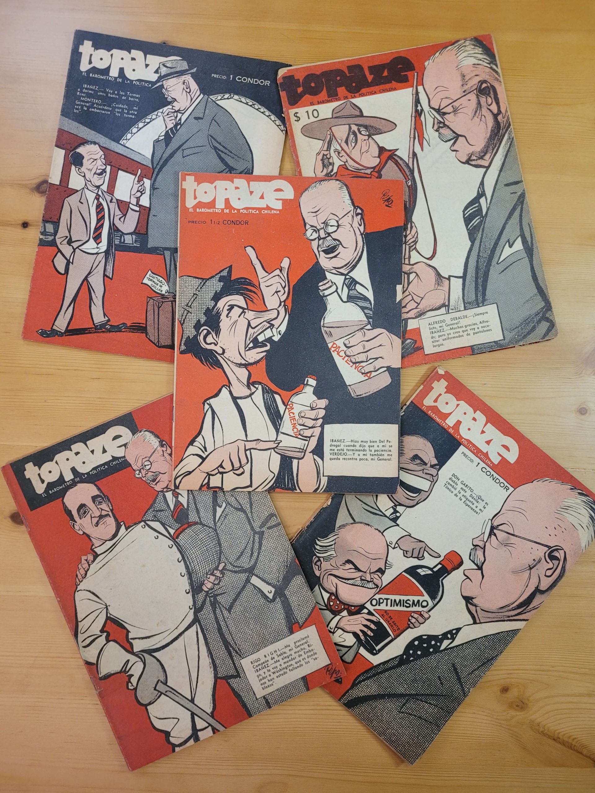 Pack TOPAZE años 50s -Portadas Carlos Ibáñez del campo- n°3 (x5)