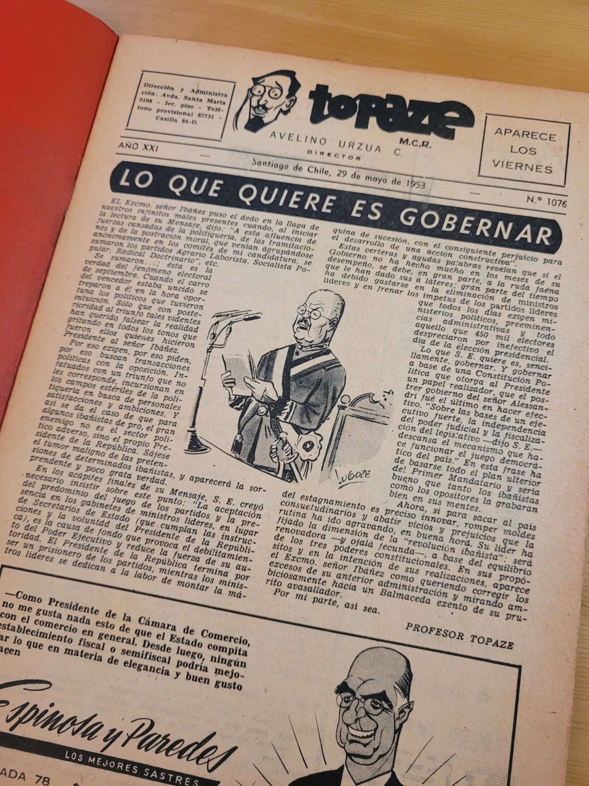 Pack TOPAZE años 50s -Portadas Carlos Ibáñez del campo- n°2 (x5) - Imagen 12
