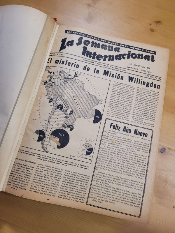 Empaste LA SEMANA INTERNACIONAL años 40s -Valparaiso- (51 revistas)