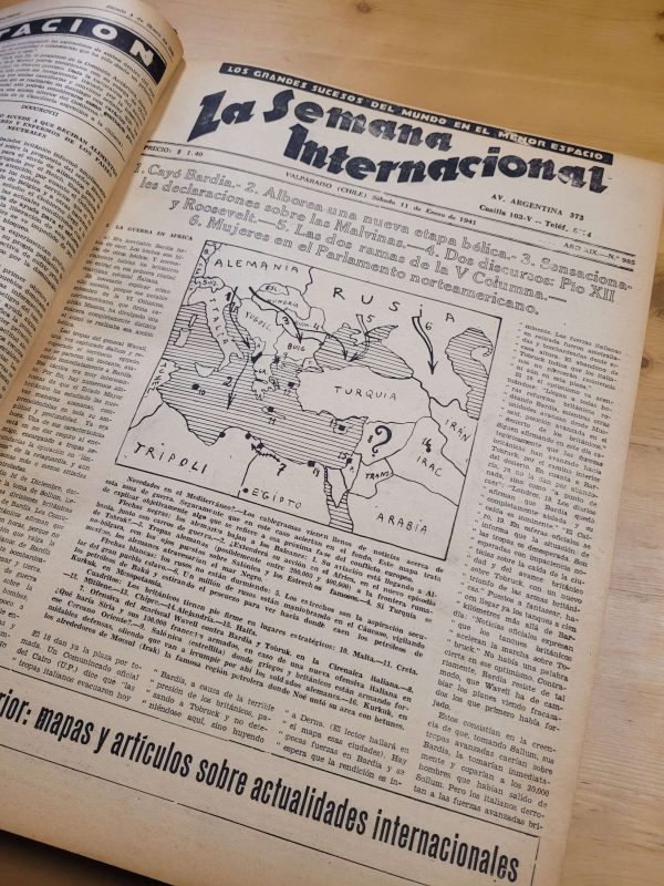 Empaste LA SEMANA INTERNACIONAL años 40s -Valparaiso- (51 revistas)