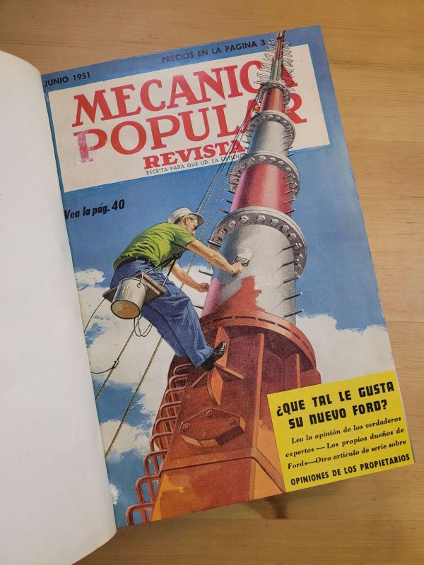 Empaste MECANICA POPULAR en español, años 50s (5 revistas, incluída especial de 50 aniversario)